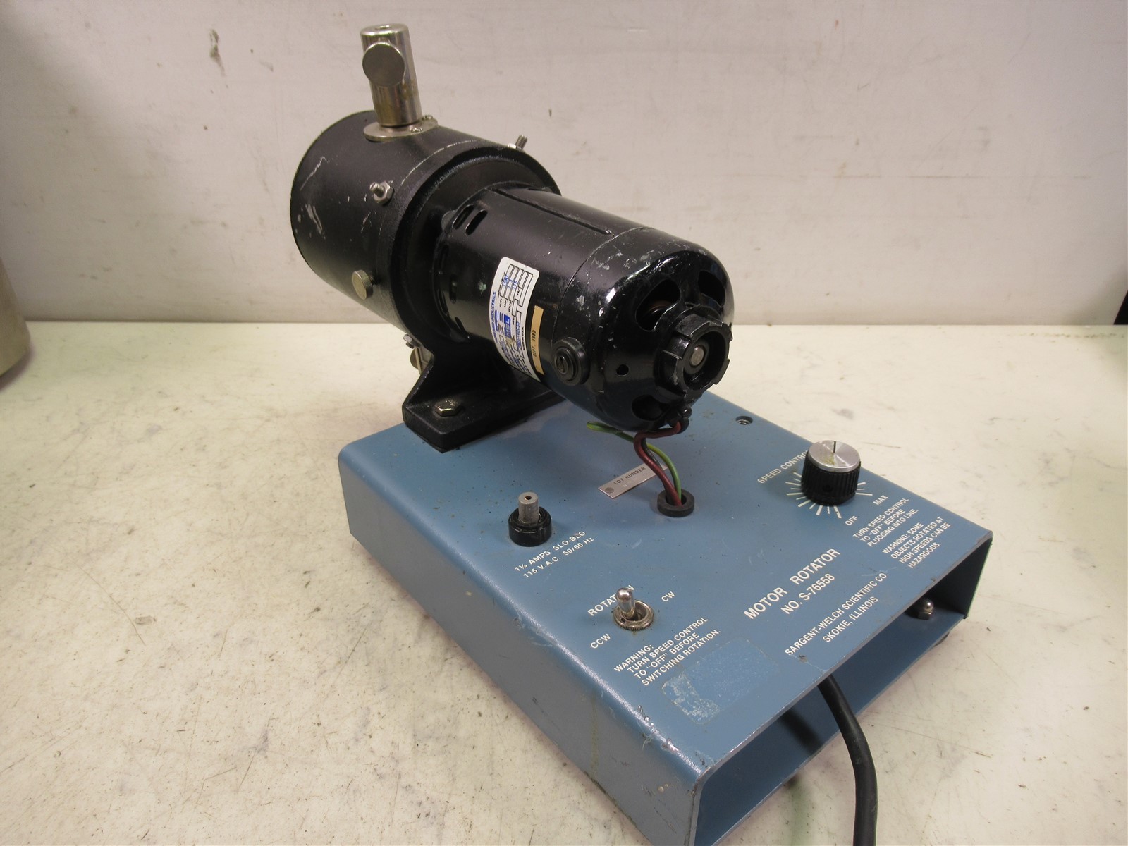 Lab Motor Rotation Controller S-76558 Sargent Welch Scientific Rotator