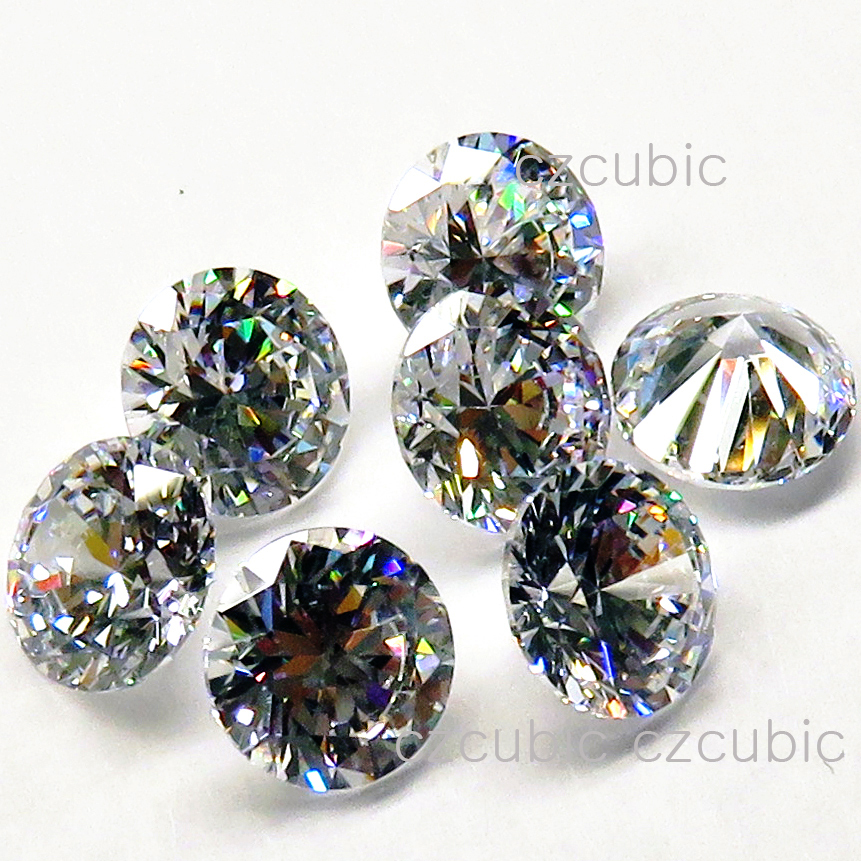 CUBIC ZIRCONIA SUPER QUALITY STONES CZ WHOLESALE LOTS 1.00 - 3.00 MM ROUND U.S.A