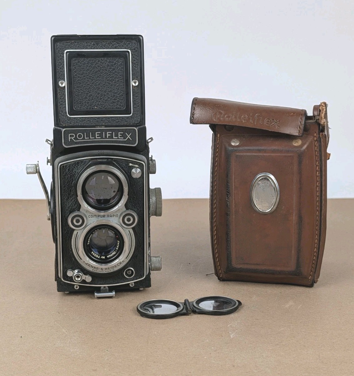 Rolleiflex 3.5 X-Automat Tessar 75mm Lens TLR Film Camera Antique RARE