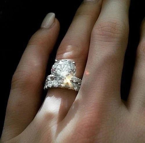 4.50Ct Round Lab Created Diamond Bridal Ring Set, Elegant Wedding Jewelry