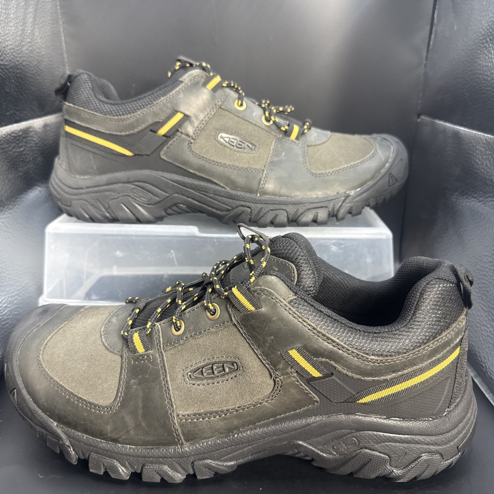 NEW Keen Men\'s US 12 Ridge Flex Low Hiking Shoes Black/Olive NEVER WORN No Box