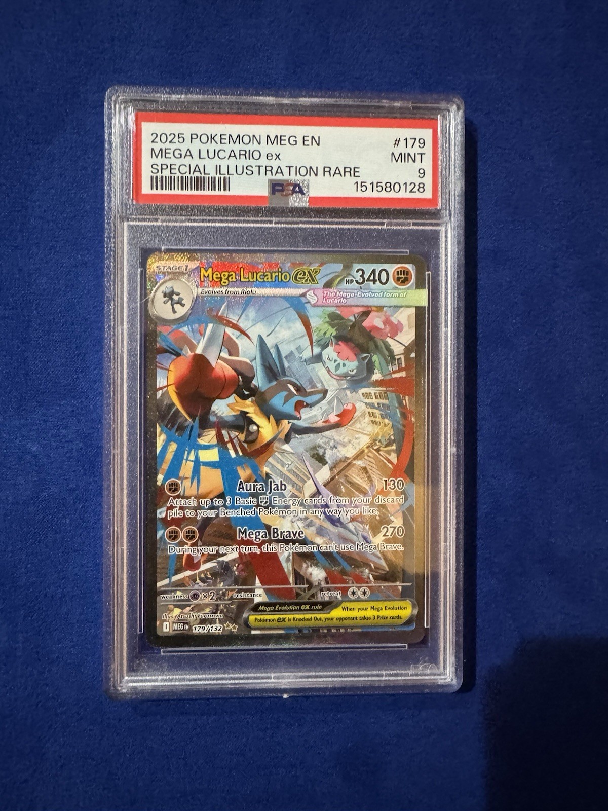2025 Pokemon MEG EN Special Illustration Rare #179 Mega Lucario ex PSA 9 2025 Pokemon MEG EN Special Illustration Rare #179 Mega Lucario ex PSA 9