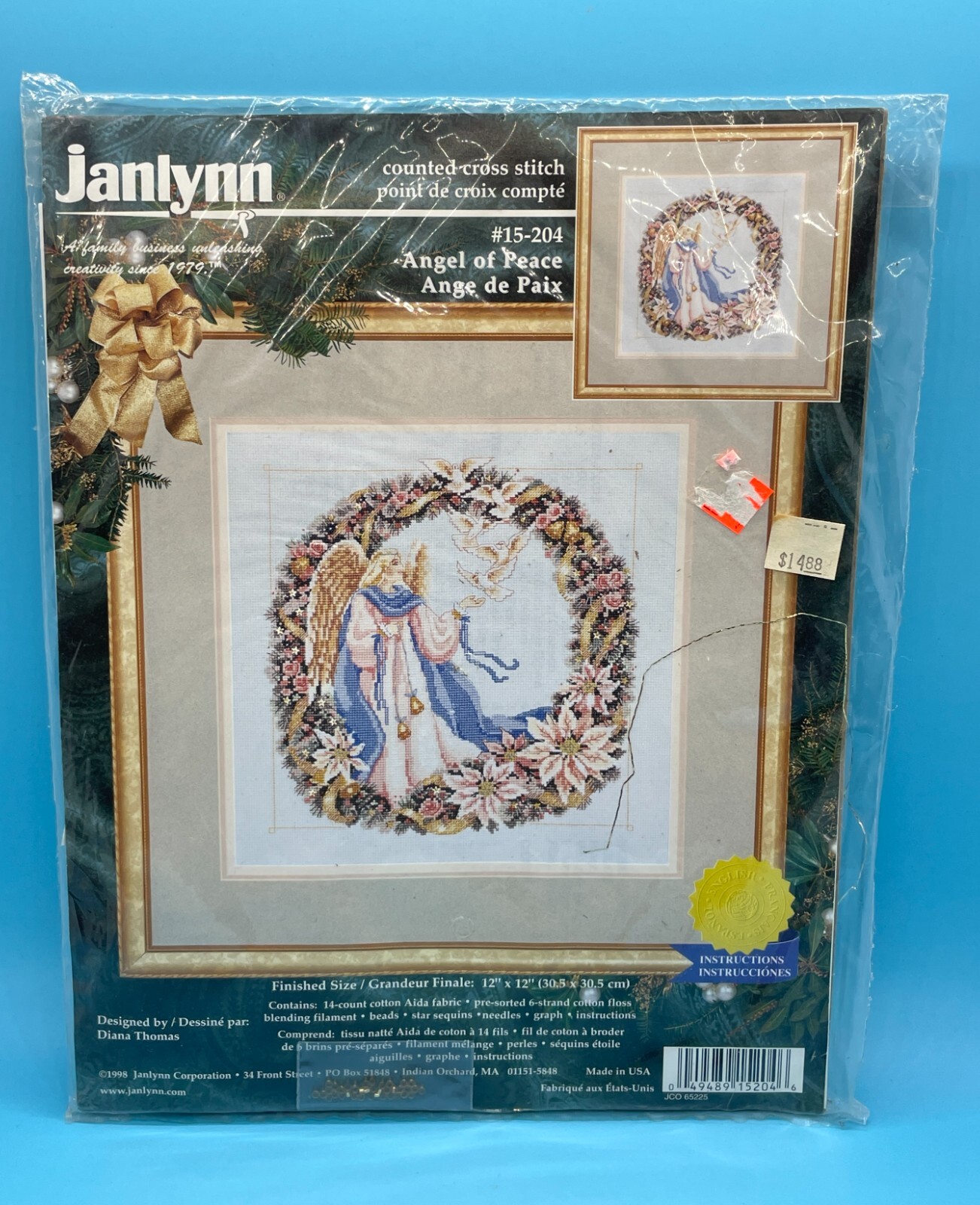 NOS Janlynn Angel of Peace Cross Stitch 12\