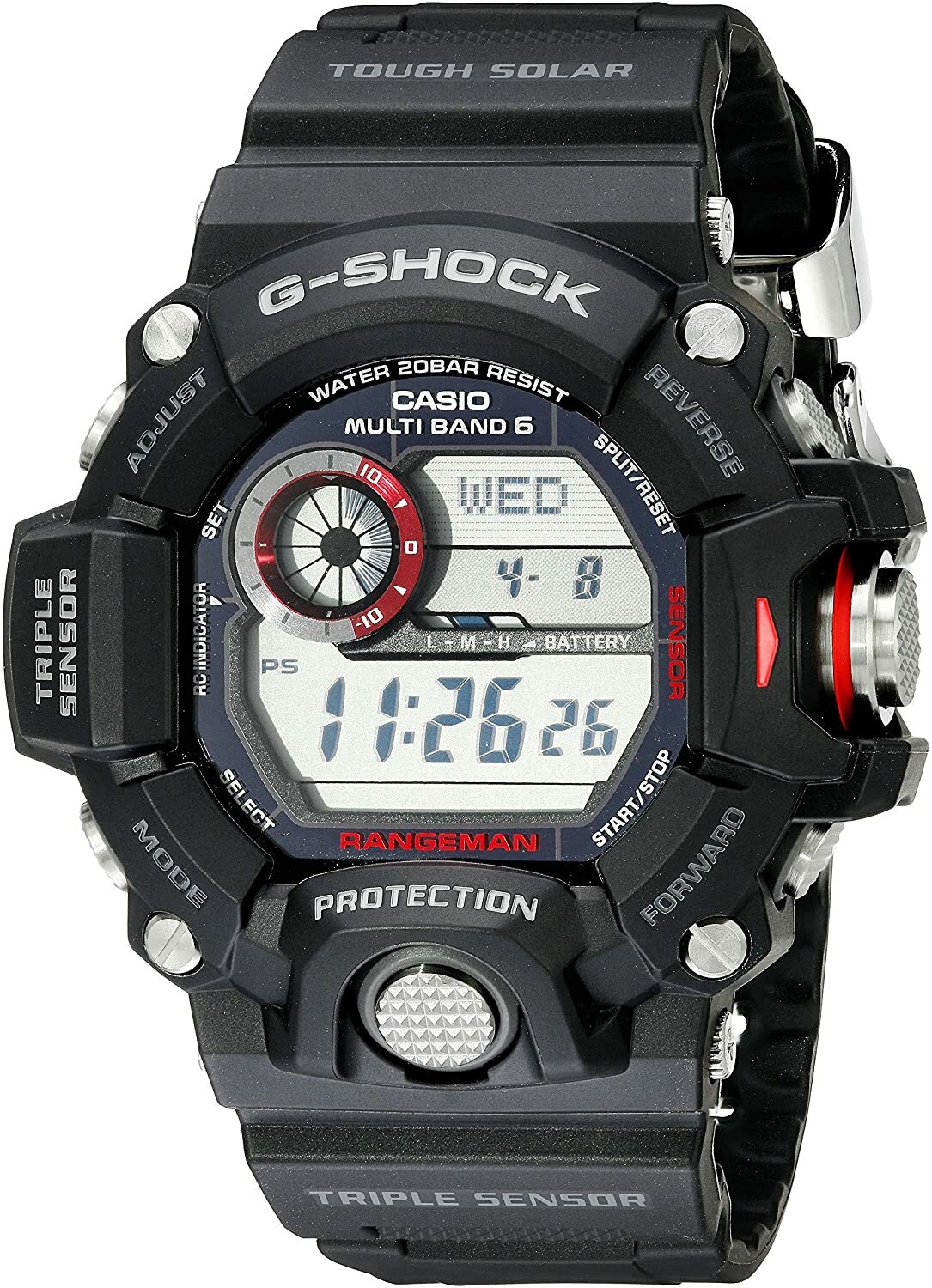 G-SHOCK RANGEMAN GW9400-1 Military Black Triple Sensor Solar Digital Watch 