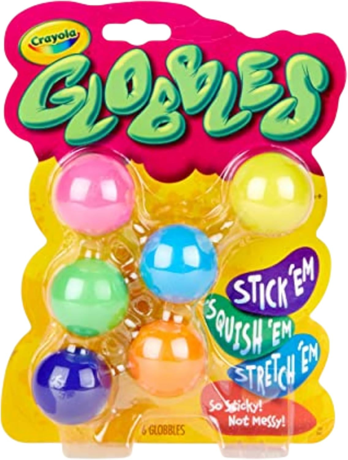 Crayola Globbles Fidget Toy 6Ct Stress Relief Sensory Gift Kids Set Fun