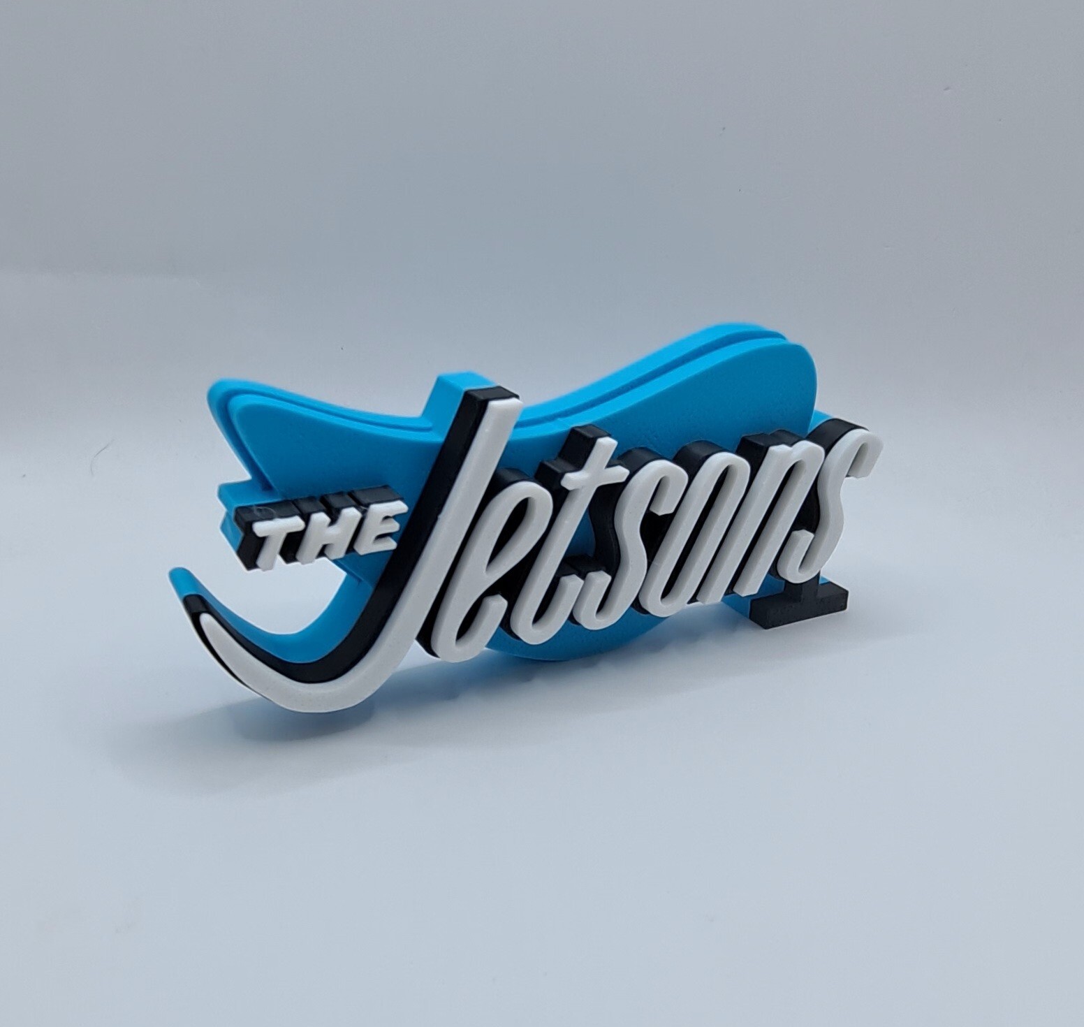 1960s Hanna Barbera Cartoon The Jetsons Logo Sign Desk Shelf Art