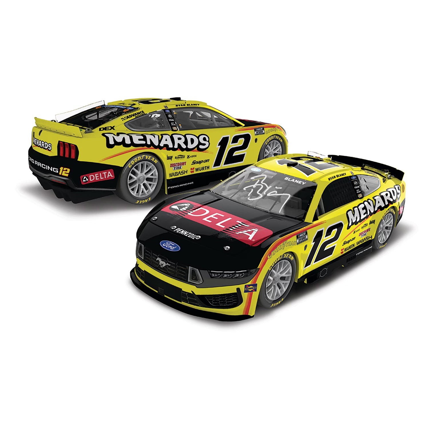 Ryan Blaney Autographed Menards / Delta 1:24 Standard 2026 Diecast Car Ryan Blaney Autographed Menards / Delta 1:24 Standard 2026 Diecast Car
