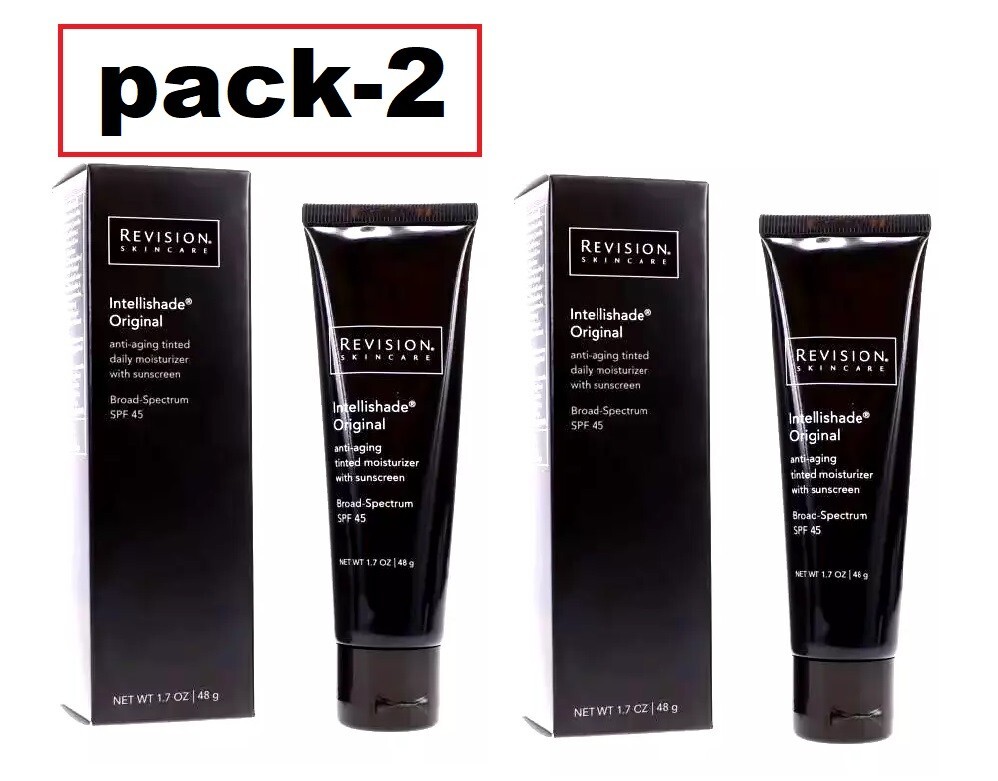 2 pack Revision Skincare Intellishade Original Tinted Moisturizer SPF 45, 1.7 oz 2 pack Revision Skincare Intellishade Original Tinted Moisturizer SPF 45, 1.7 oz