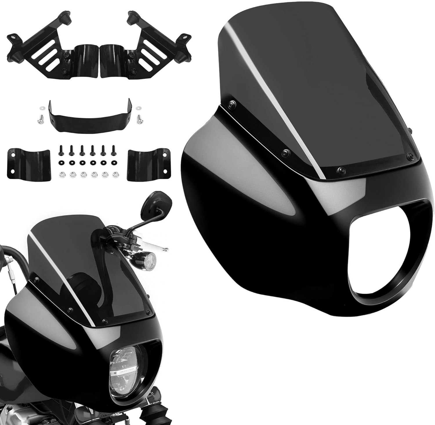 Quarter Fairing Windshield For Harley Softail Street Bob Standard FXST 2018-2024