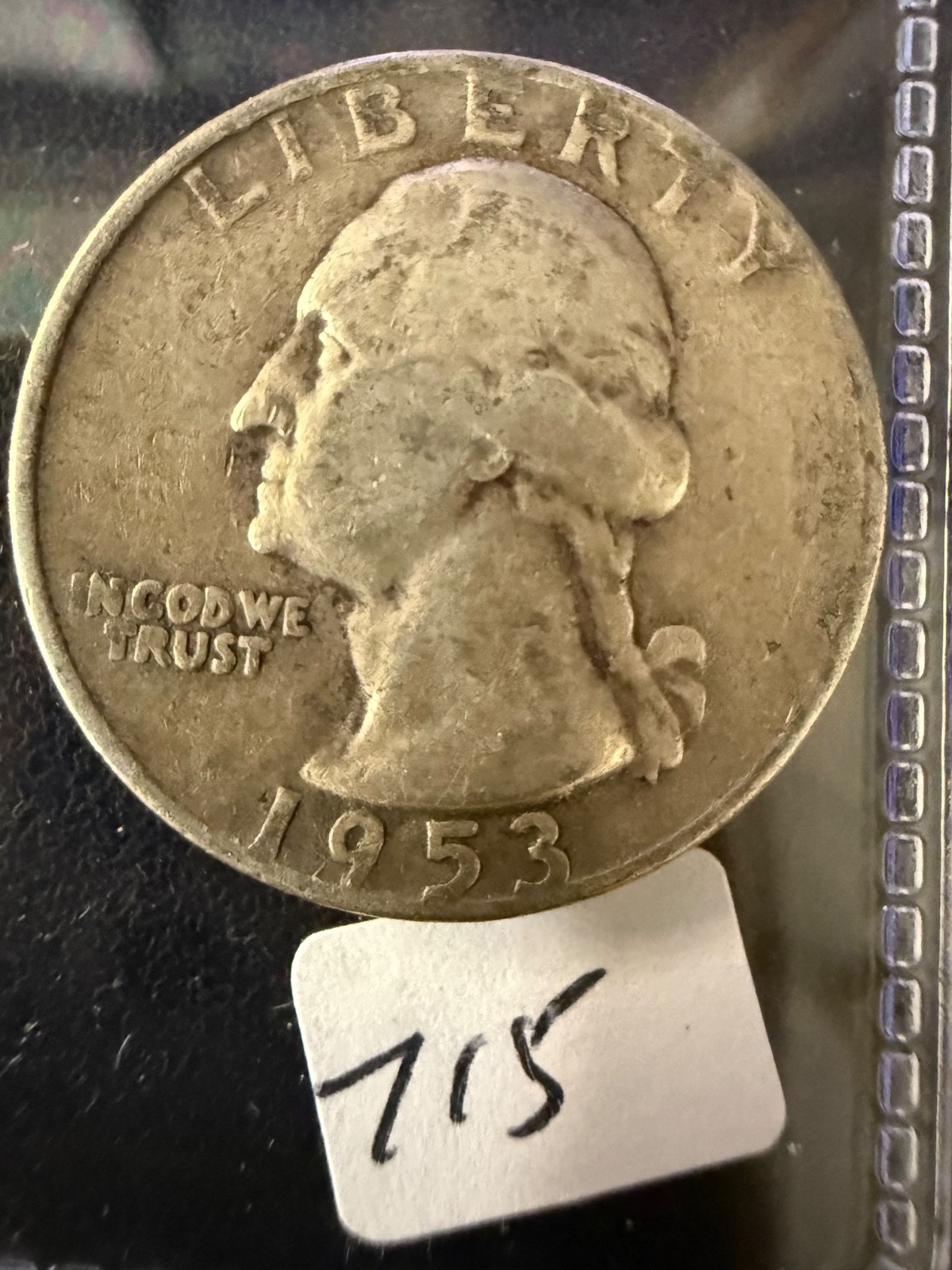 1953-D WASHINGTON QUARTER Fine  715