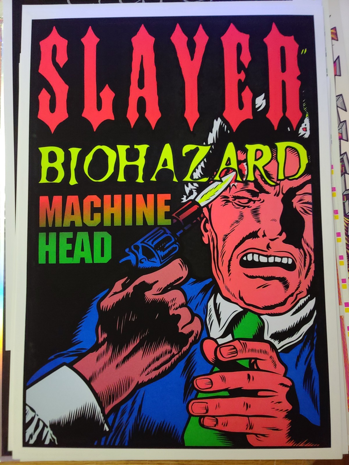 SLAYER Concert Tour Poster Biohazard Machine Head 1995 2nd Print