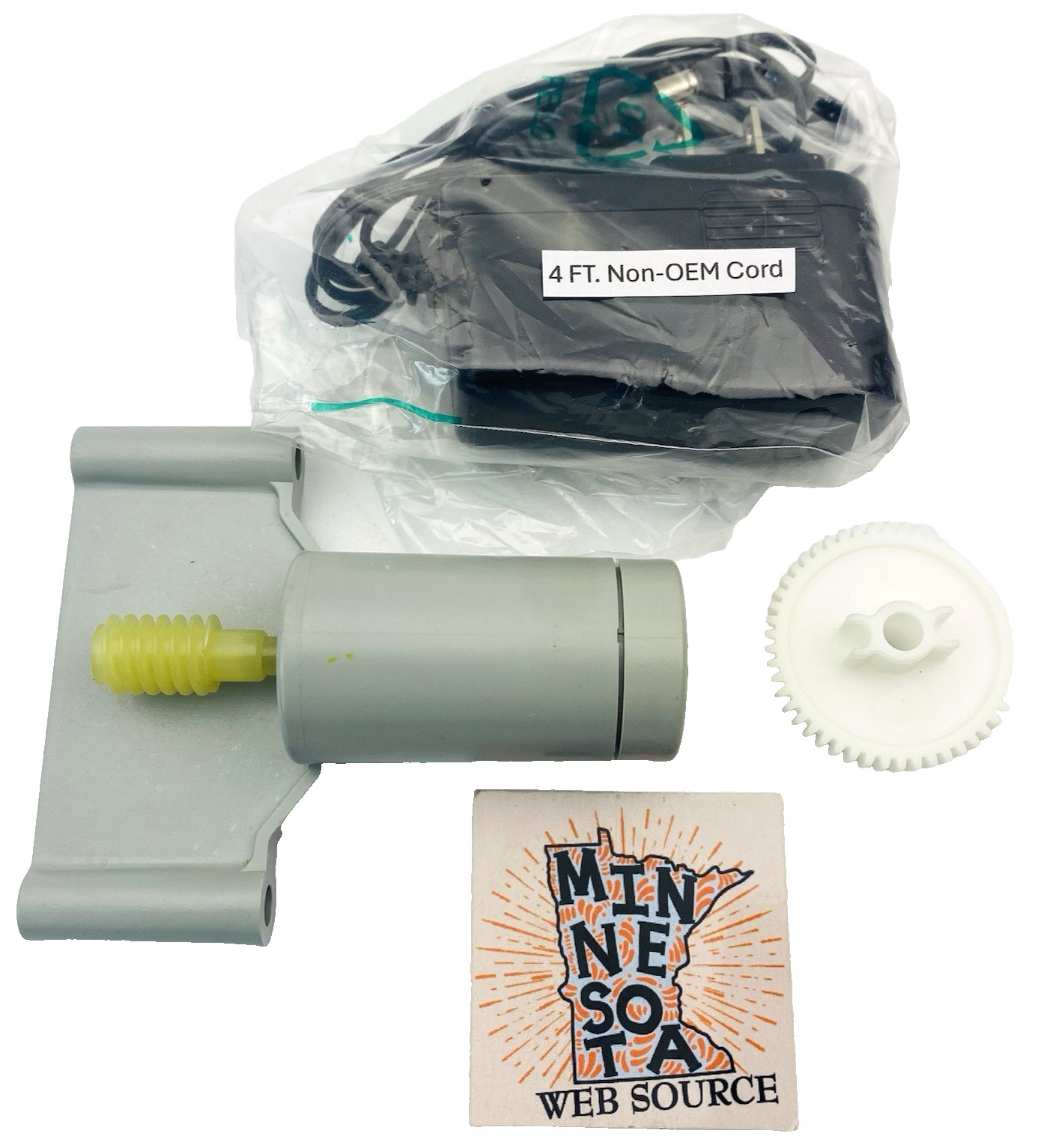 K’NEX AC Motor w/ Worm Gear & 4‑Foot Power Cord – 80011 – USED (Tested)