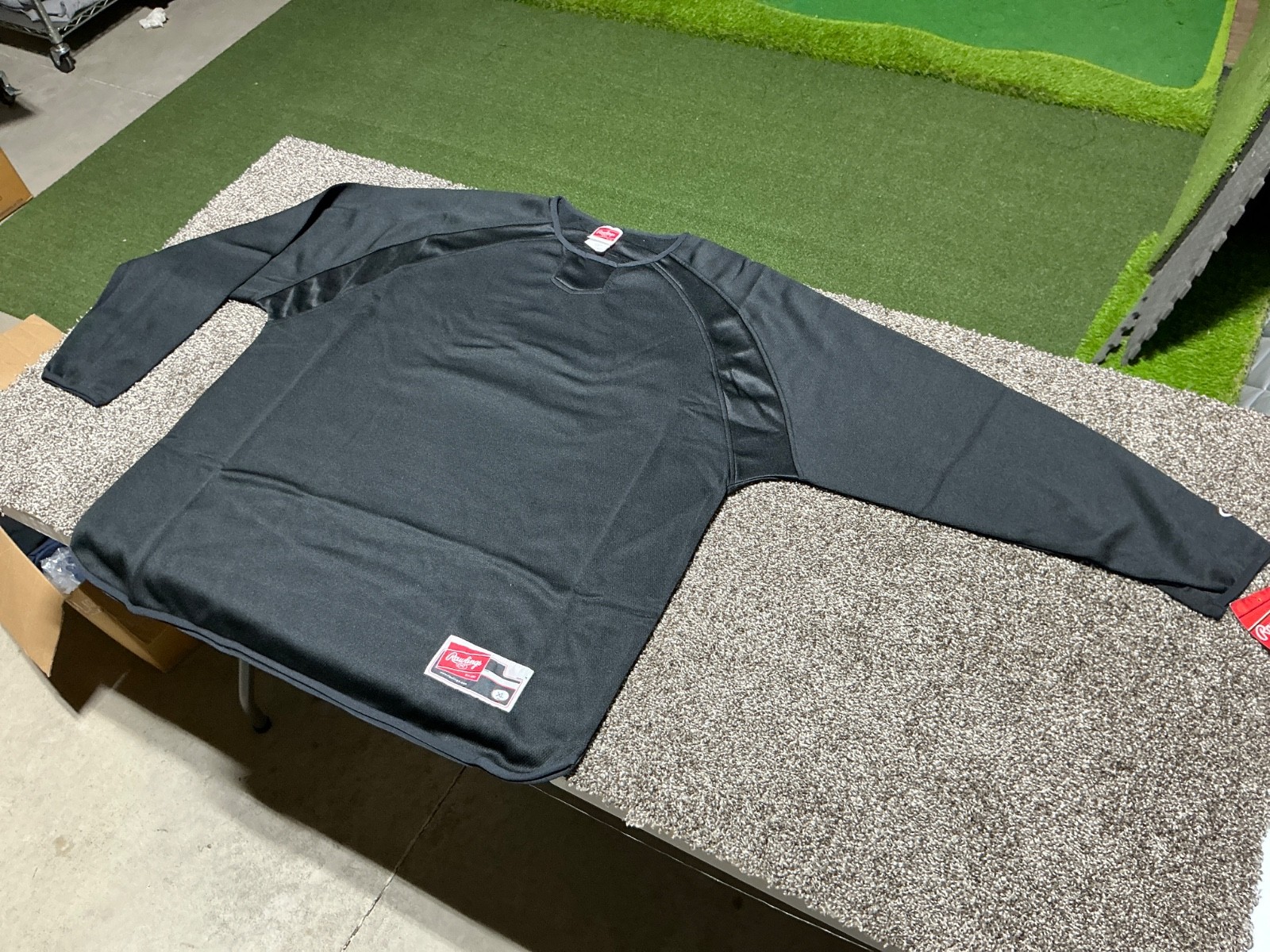 Rawlings Dugout Pullover Fleece, Black, Size XL