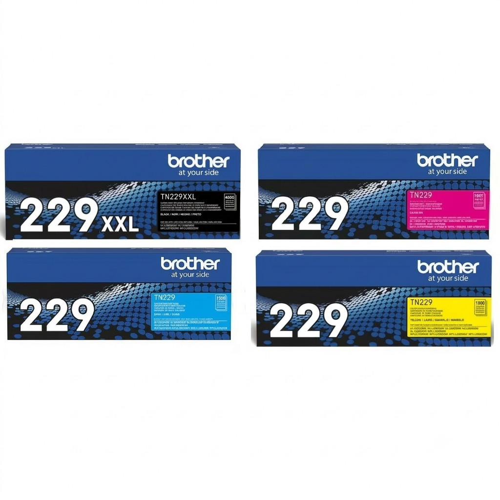 Brother TN229XXL Genuine OEM Black & Color Super High Yield Toner Set 4PK