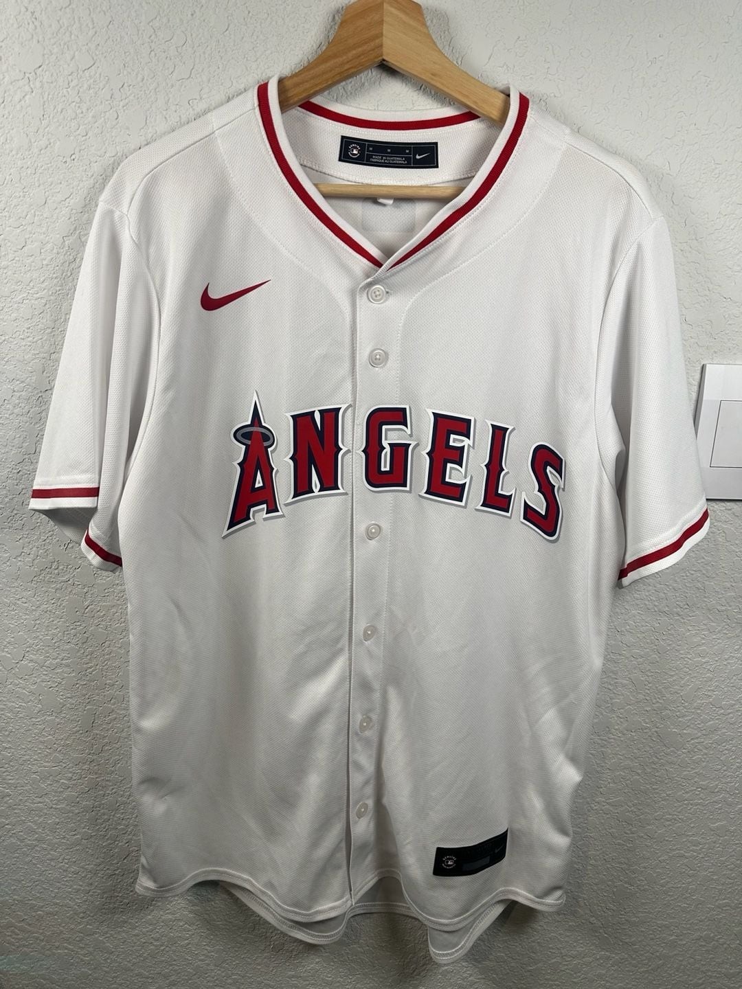 Men’s Nike Los Angeles Angels Jersey Size M White MLB Baseball