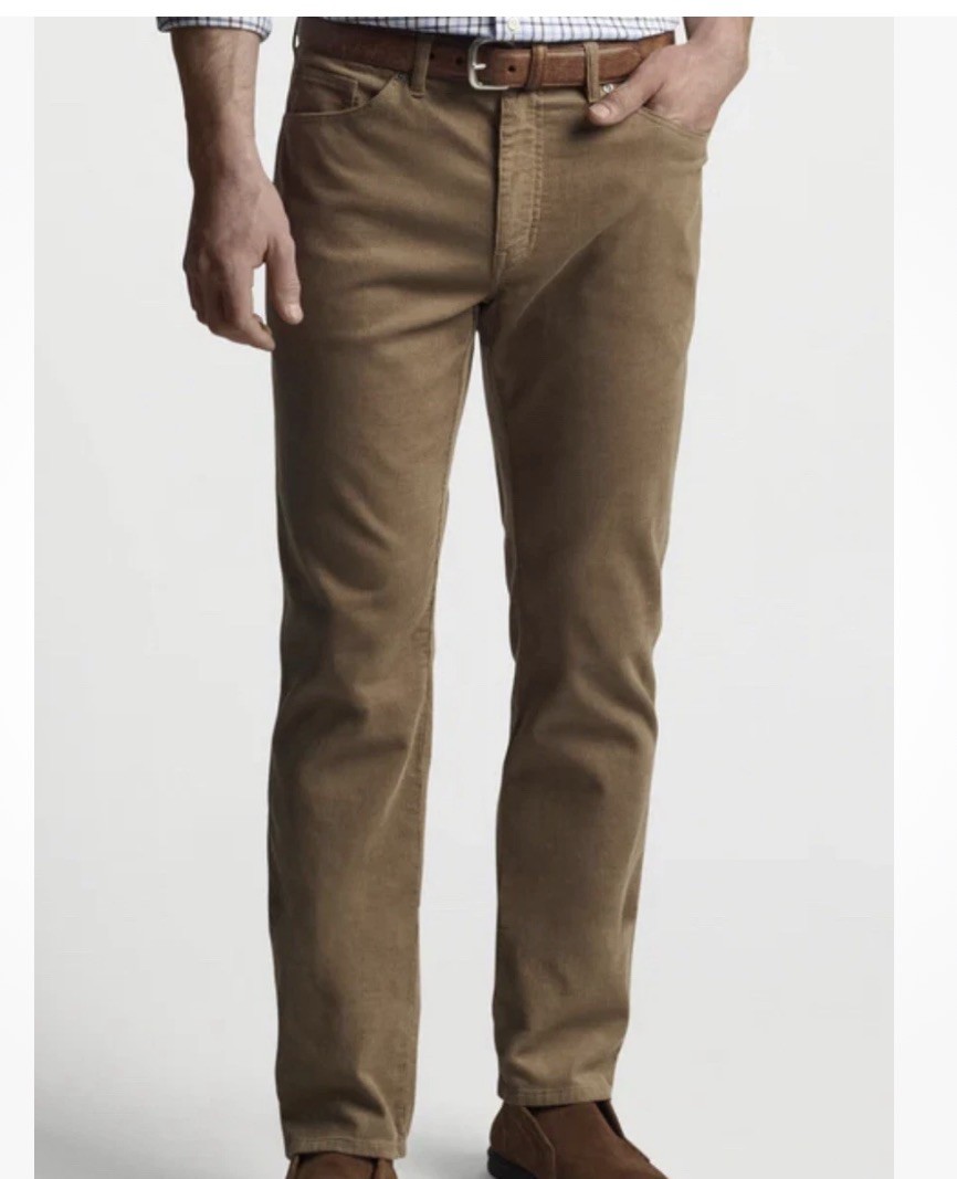 Peter Millar Khaki Corduroy Superior Soft Five Pocket Pants NWT 44x34 Big & Tall