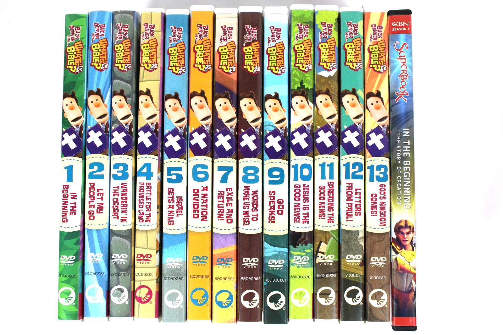 Buck Denver Asks What\'s In The Bible? DVD Complete Set Lot Volumes 1-13 + SuperB