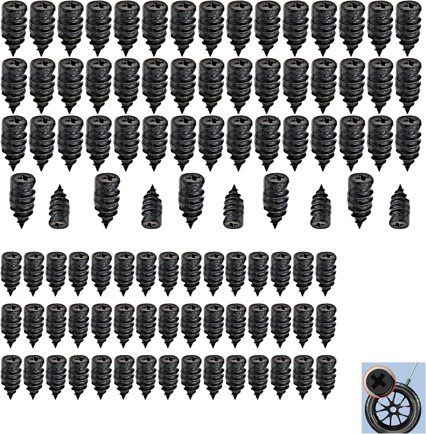 Share 100Pcs Tire Repair Rubber Nail Screw Tire Plugs Quick Puncture for Car Tru Share 100Pcs Tire Repair Rubber Nail Screw Tire Plugs Quick Puncture for Car Tru