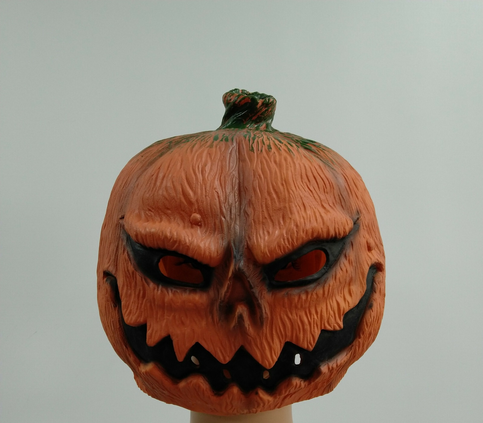 Scary Evil Pumpkin Head Ghoul Latex Mask Halloween Props Horror Jack-O\'-Lantern