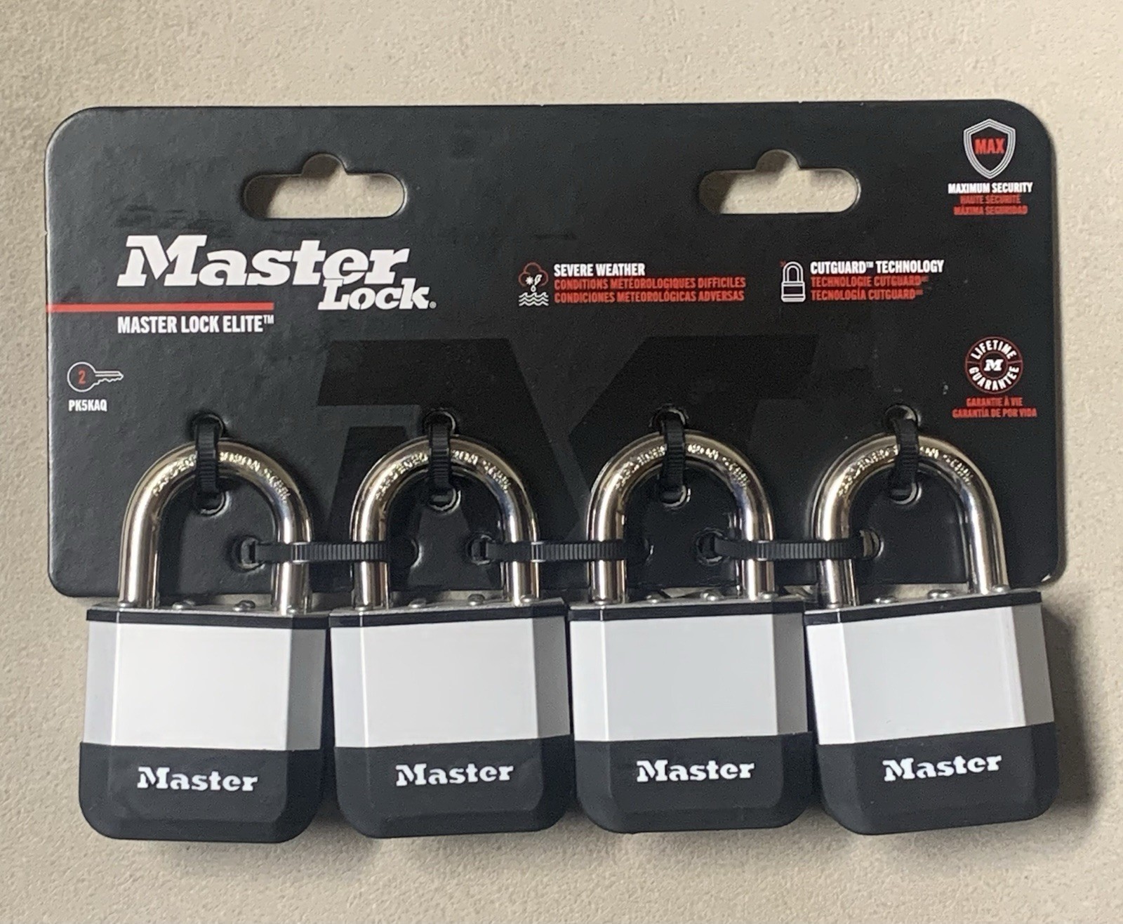 Master Lock Elite 4 Pack:  1\