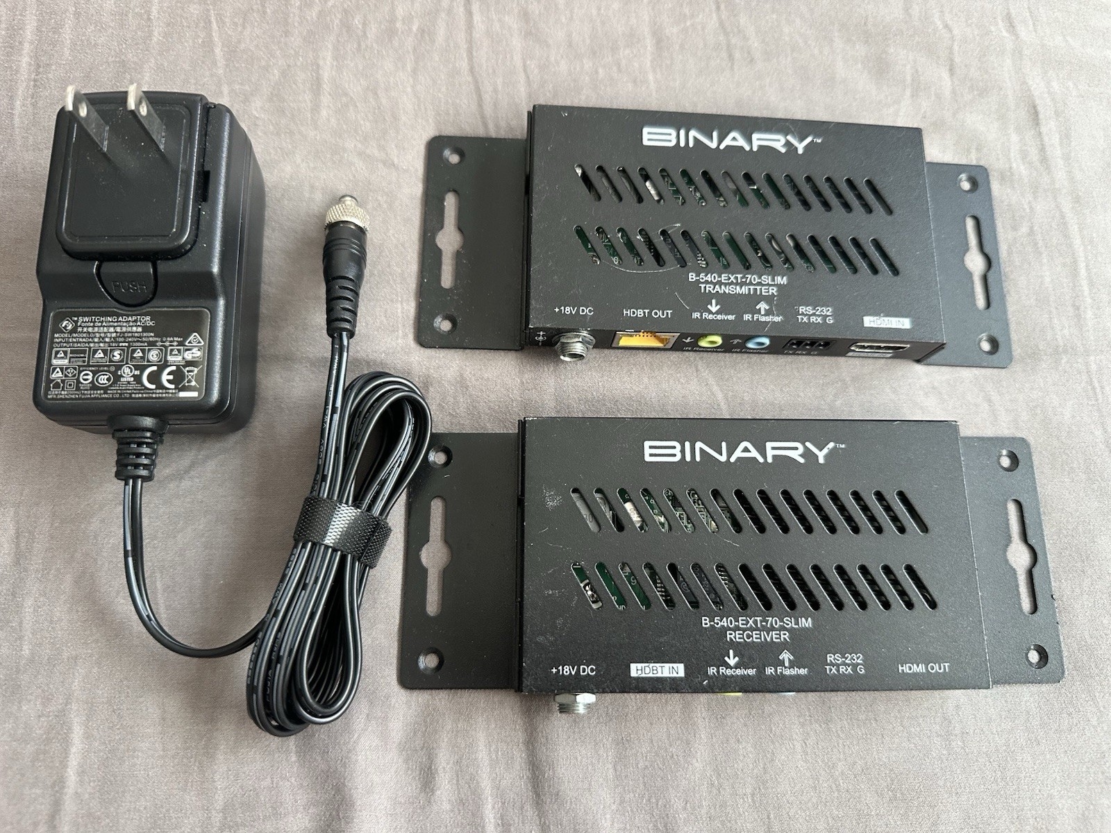 Binary B-540-EXT-70-SLIM 4K Ultra HD HDBaseT Extender Set with IR & RS-232  j474
