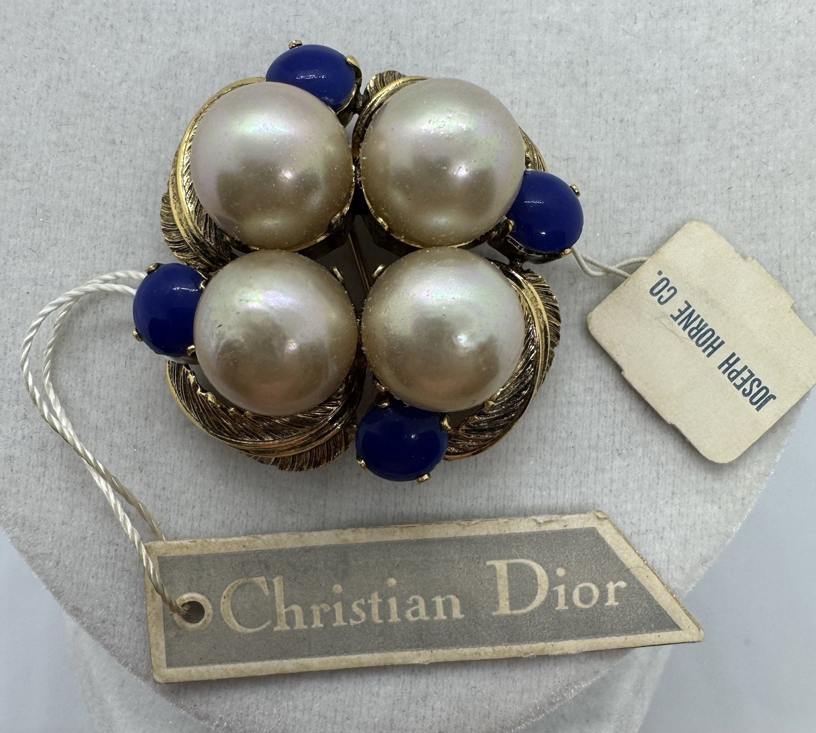 Vintage Christian Dior Germany 1964 Brooch by Henkel Grosse With Tags-Rare