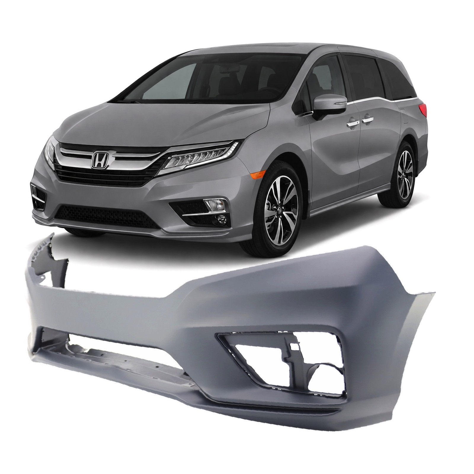2018-2020 Honda Odyssey EX LX Primed Front Bumper Cover HO1000310 04711THRA00ZZ