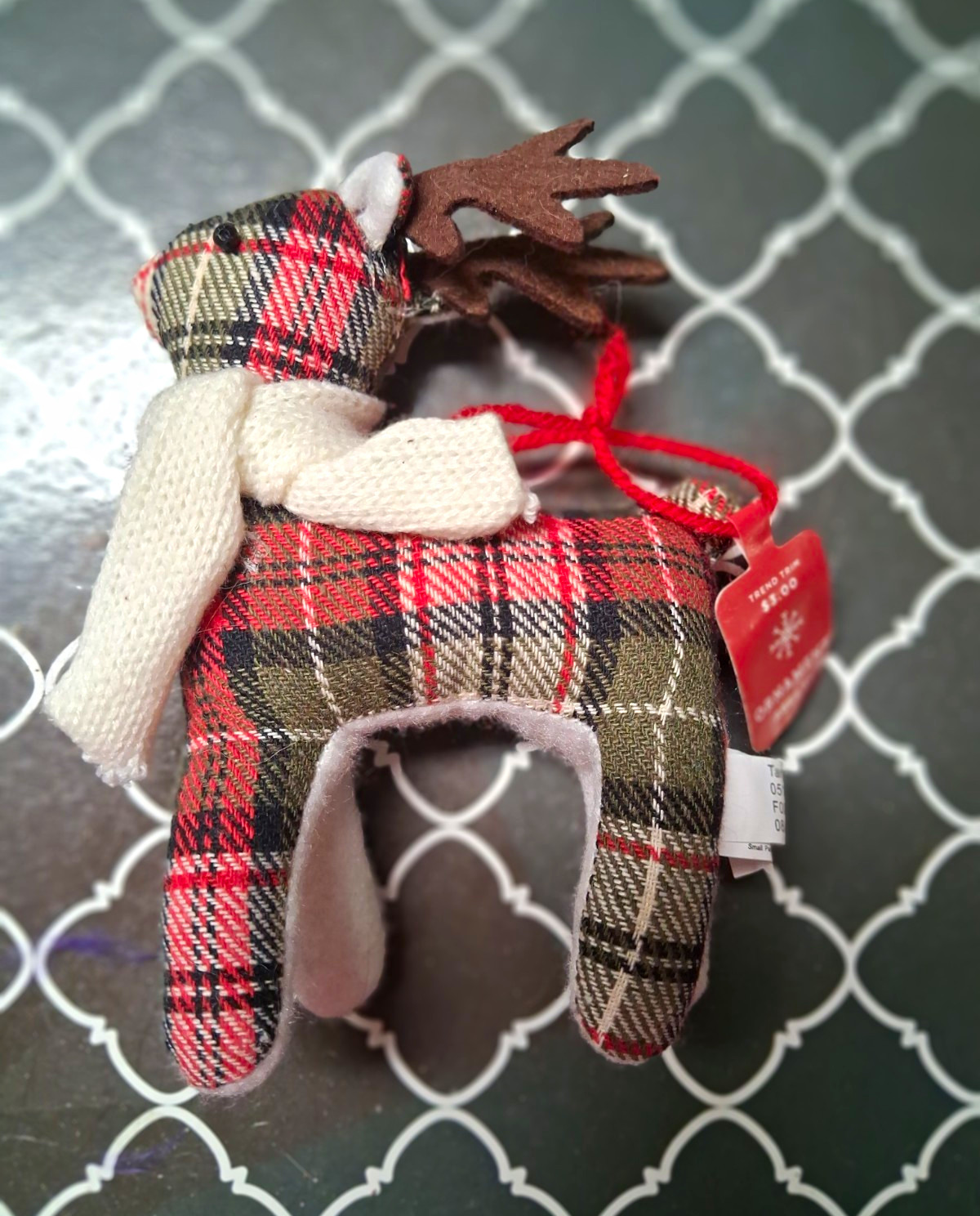 Target Mini Reindeer Plush Stuffed Animal Ornament w/ Scarf 2016 With Tags Target Mini Reindeer Plush Stuffed Animal Ornament w/ Scarf 2016 With Tags