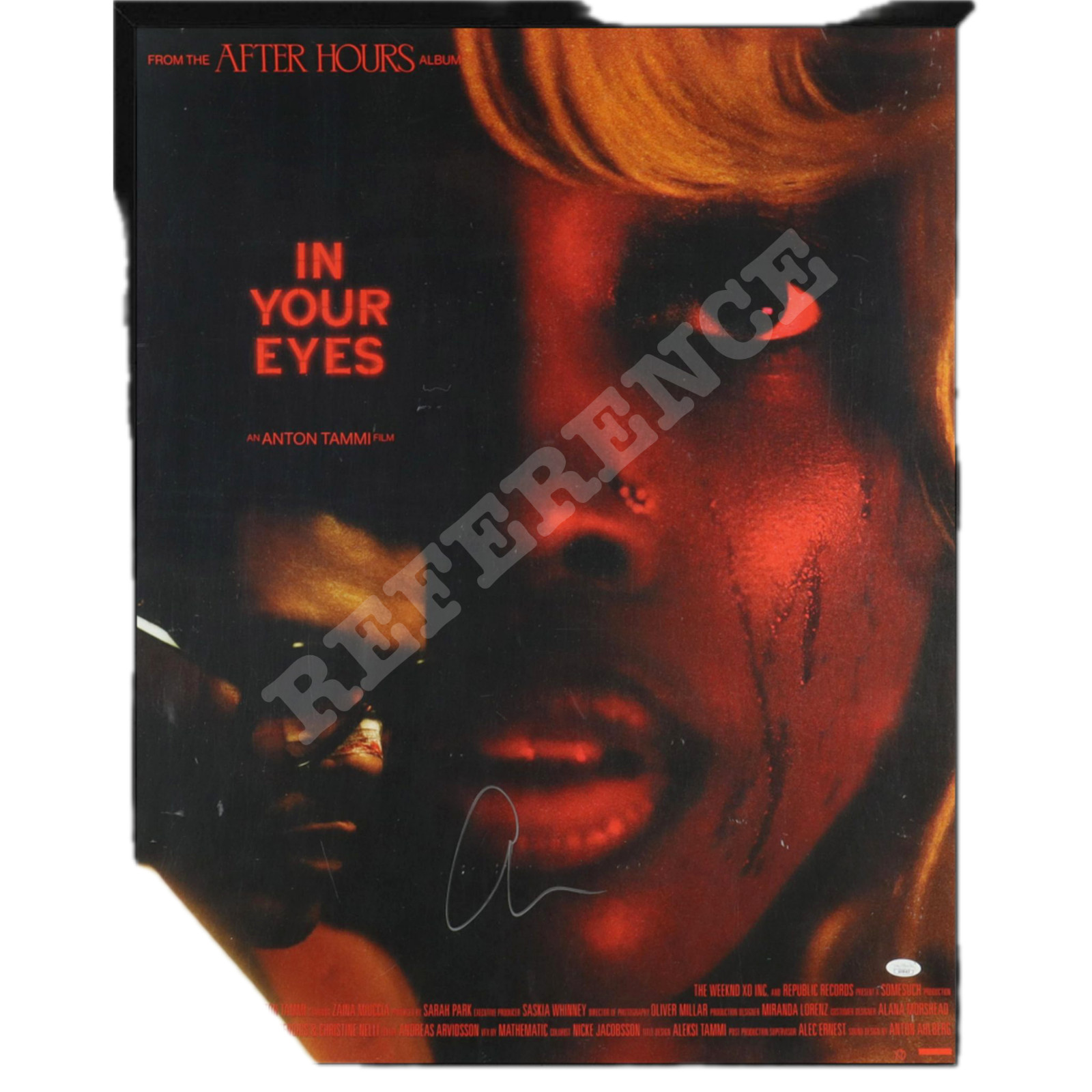 THE WEEKND - AFTER HOURS - SIGNED IN YOUR EYES FILM POSTER
