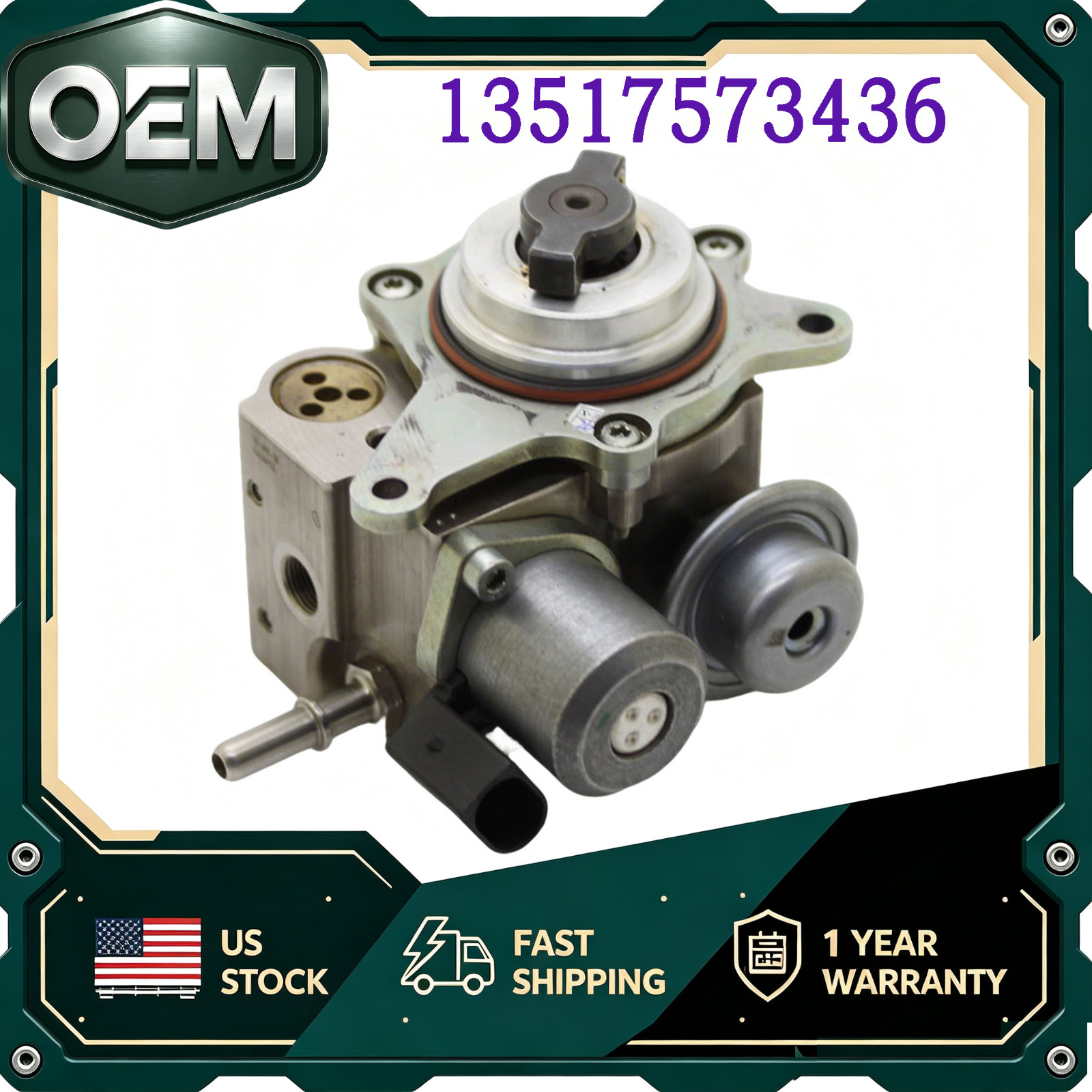 OEM High Pressure Fuel Pump 13517573436 For Mini Cooper 2006-2009 1.6L