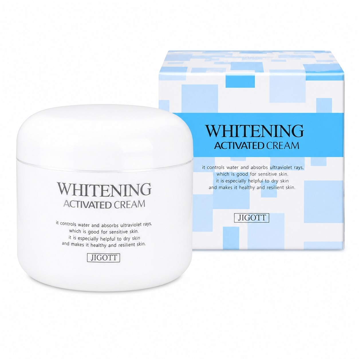 JIGOTT/Whitening Activated Cream 100g/White,Wrinkle/Korea Made/K-Beauty