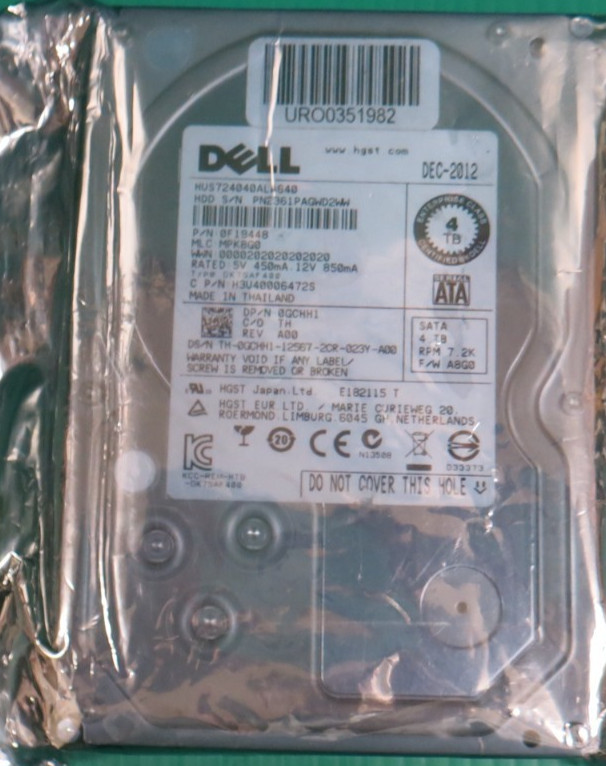 Dell / HGST 4TB / 64MB / SATA 7.2K/ 3.5\