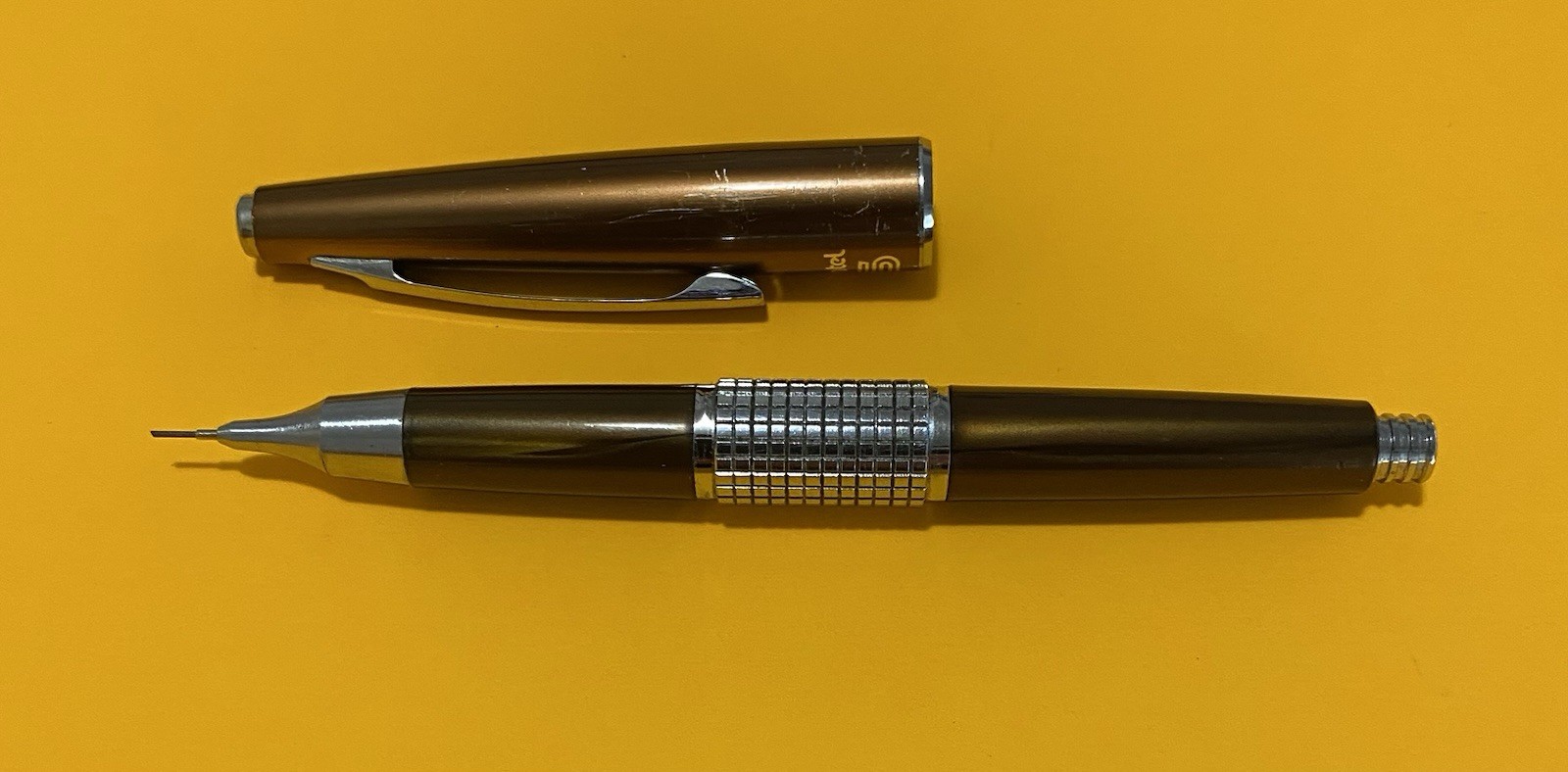 Vtg Pentel 5 Mechanical Pencil Kerry Original Version Made in Japan Brown