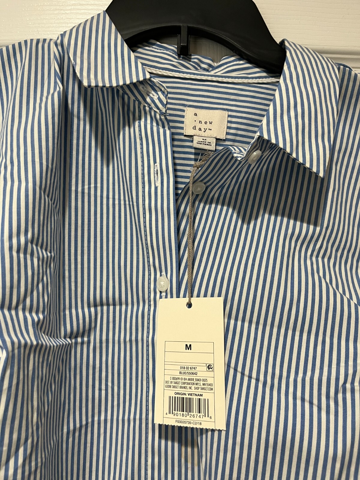 A New Day Women\'s Striped Long Sleeve Shirt - Size - M ~ NWT