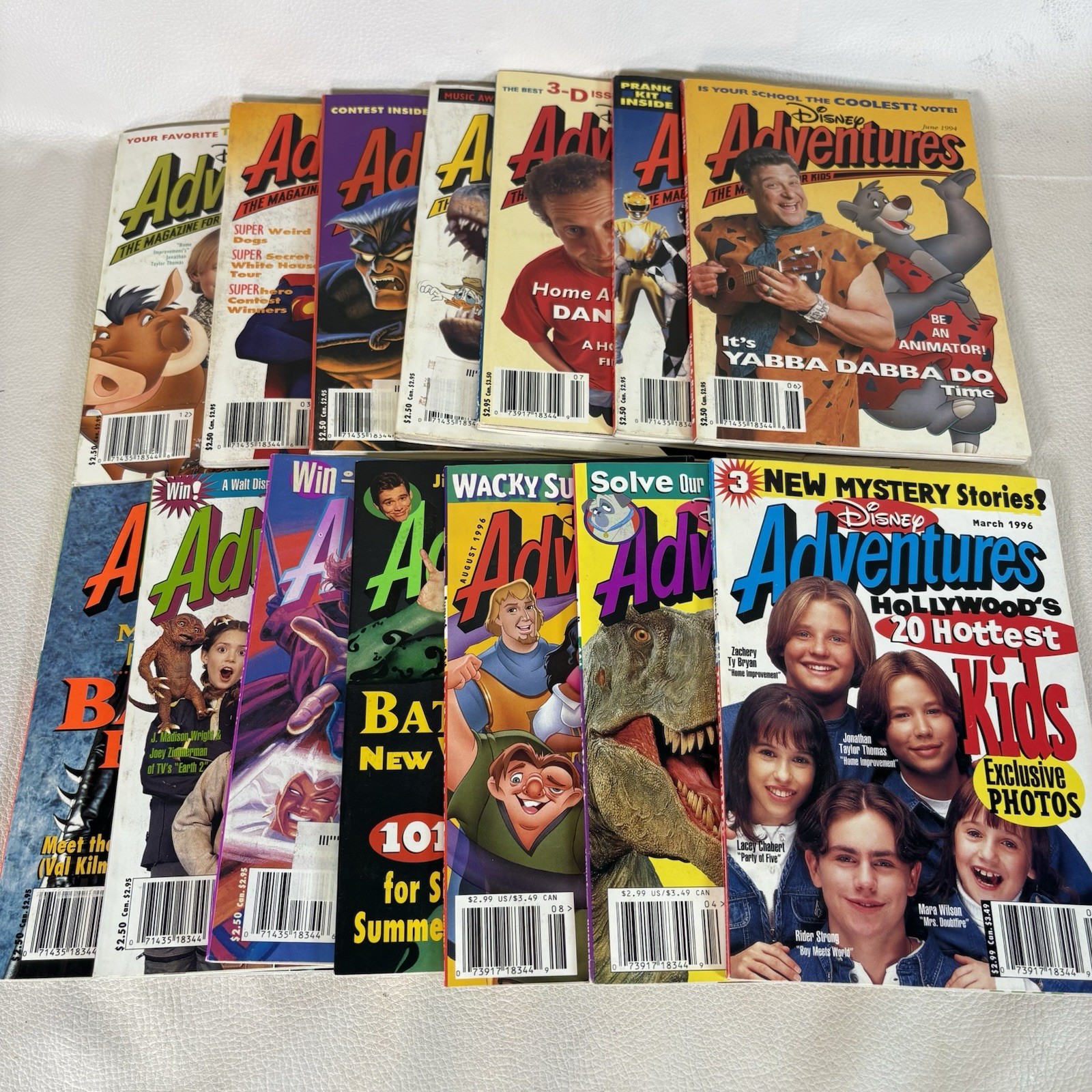 Disney Adventures Magazine Vintage 1994-96 Lot of 14 Issues/Used Disney Adventures Magazine Vintage 1994-96 Lot of 14 Issues/Used