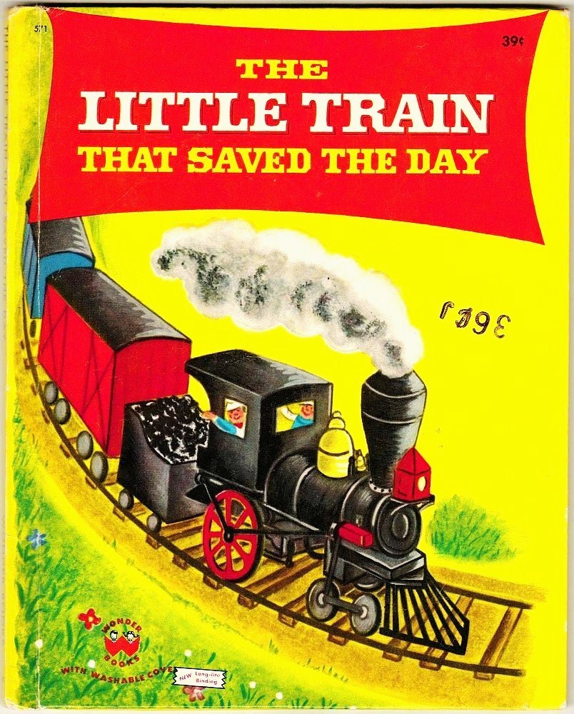 Vintage Children\'s Wonder Book THE LITTLE TRAIN THAT SAVED THE DAY