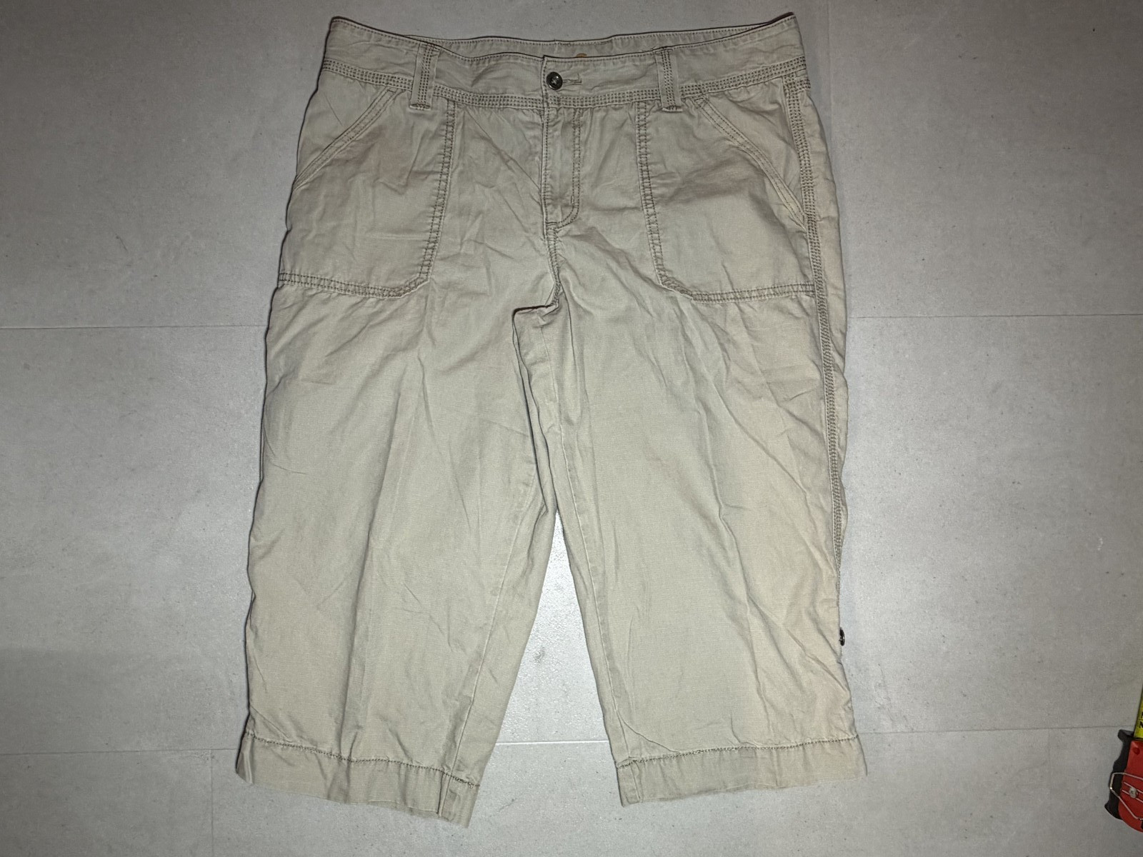 Carhartt 100362 285 El Paso Ripstop Crop Pants Womens 14 Tan Relaxed Fit Carhartt 100362 285 El Paso Ripstop Crop Pants Womens 14 Tan Relaxed Fit