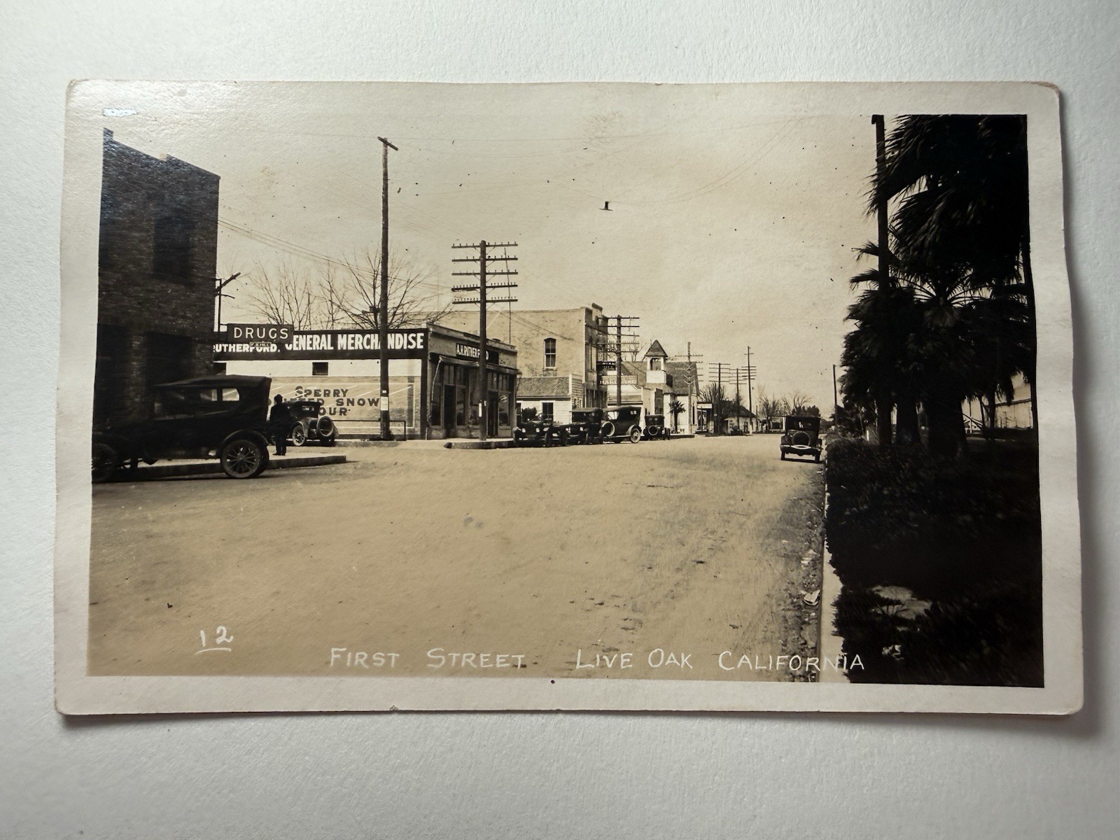 c.1918-1930 RPPC: First Street Live Oak California - Real Photo Postcard c.1918-1930 RPPC: First Street Live Oak California - Real Photo Postcard