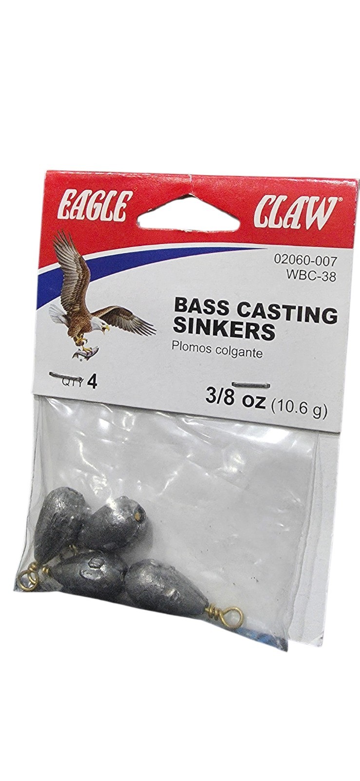 EAGLECLAW BASS CASTING SINKER 3/8 OZ EAGLECLAW BASS CASTING SINKER 3/8 OZ