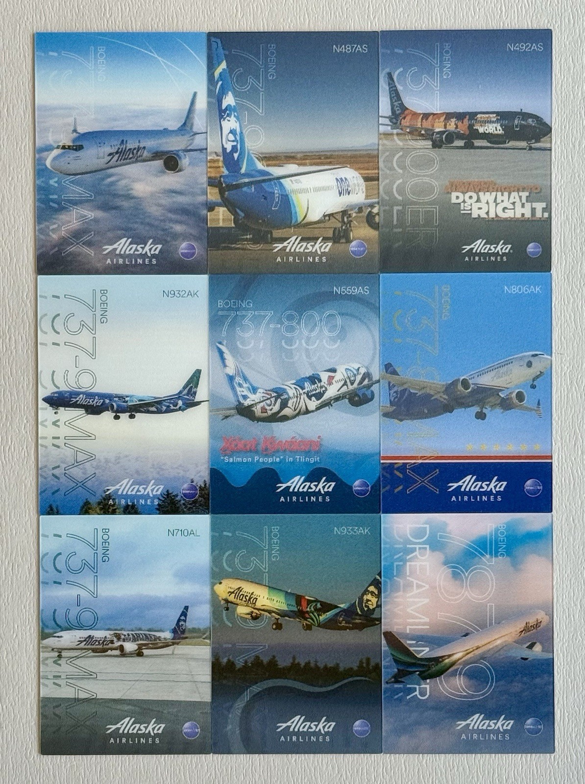 🔥2026 Release: Sealed Full Set of 9 Alaska Airlines Official Trading Cards