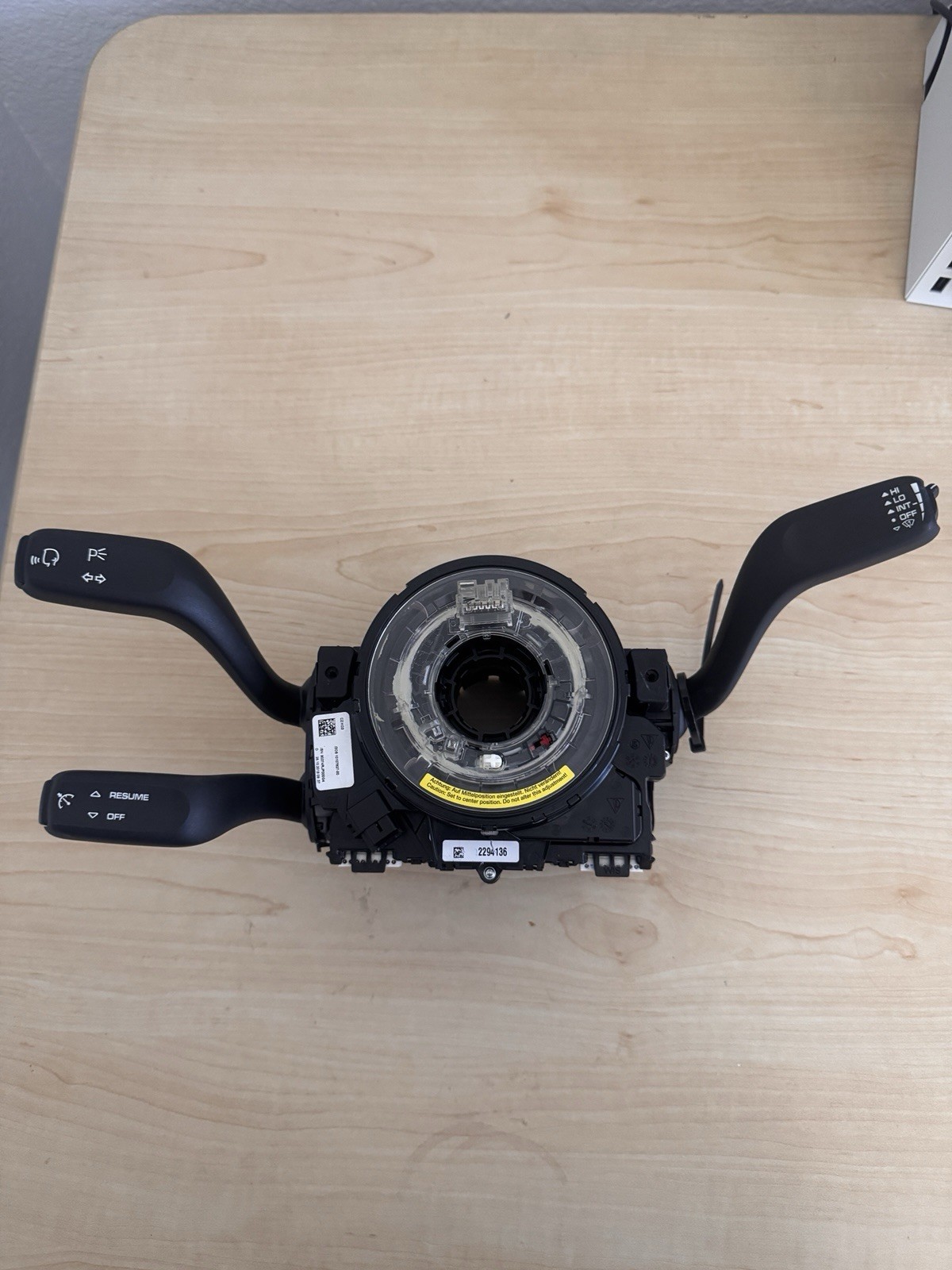 2015-2019 PORSCHE BOXSTER 718 WIPER TURN SIGNAL CLOCK SPRING COMBO SWITCH ASSY 2015-2019 PORSCHE BOXSTER 718 WIPER TURN SIGNAL CLOCK SPRING COMBO SWITCH ASSY