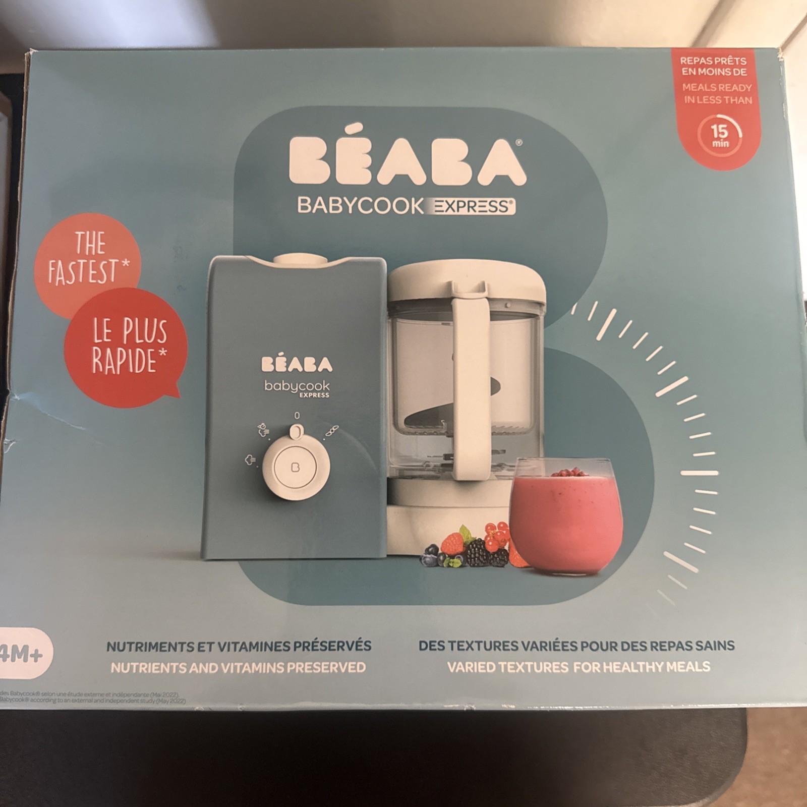Beaba Babycook Express (Baltic Blue) NEW IN BOX