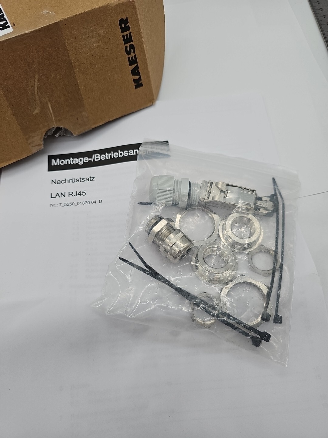 KAESER KOMPRESSOREN GENUINE SPARE PARTS RETROFIT KIT 7.5250.01870 LAN RJ45 KAESER KOMPRESSOREN GENUINE SPARE PARTS RETROFIT KIT 7.5250.01870 LAN RJ45