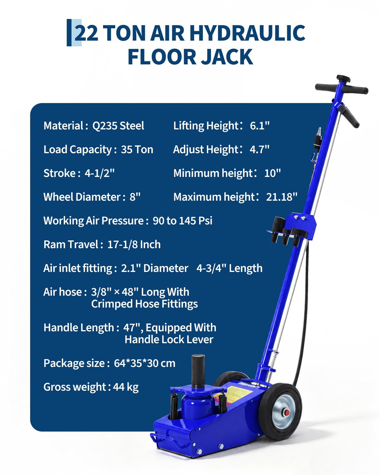 Air Hydraulic Floor Jack 22/35 Ton Heavy Duty Truck Trailer Tractor Lift Jack Air Hydraulic Floor Jack 22/35 Ton Heavy Duty Truck Trailer Tractor Lift Jack