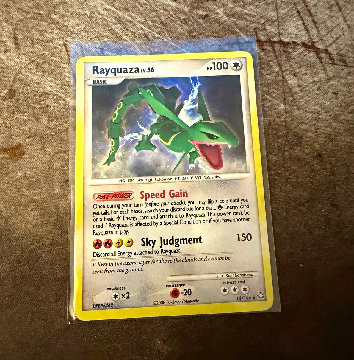 Rayquaza 14/146 Holo 2008 Pokemon Legends Awakened - Clean Back