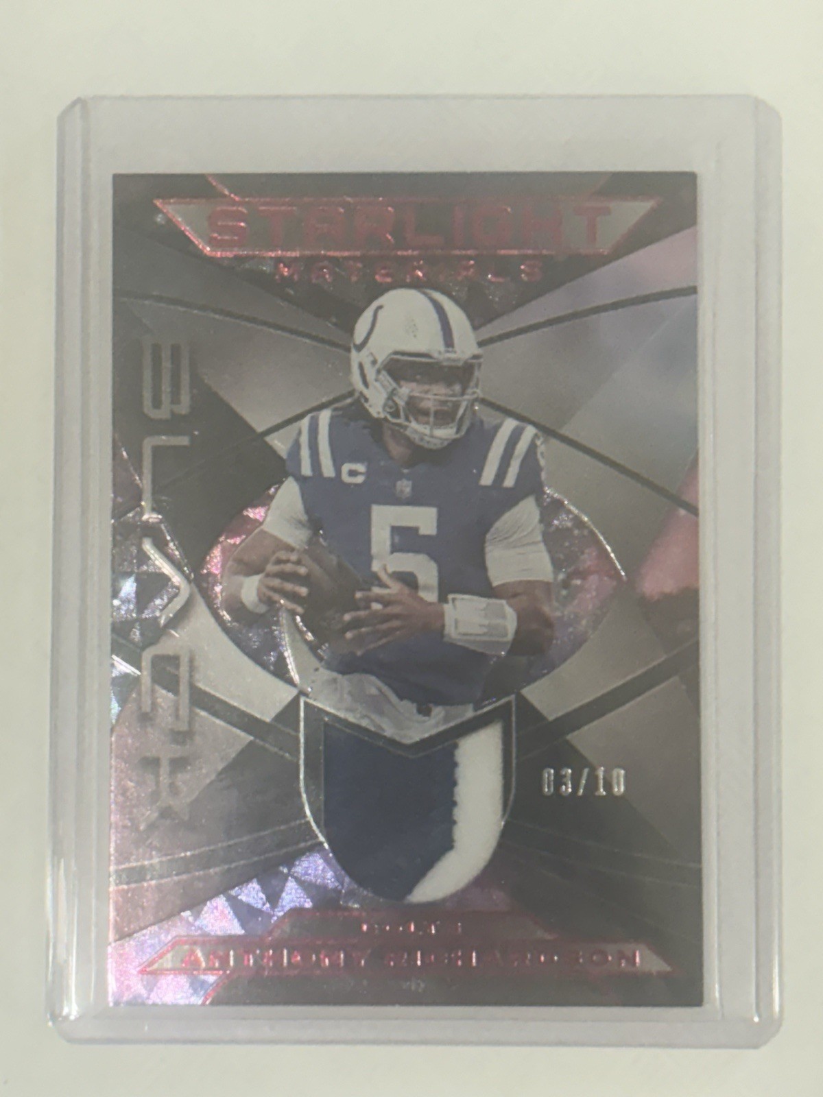 Panini 2024 Black Star Light Materials Ruby Anthony Richardson 03/10 #SM-ARI Panini 2024 Black Star Light Materials Ruby Anthony Richardson 03/10 #SM-ARI