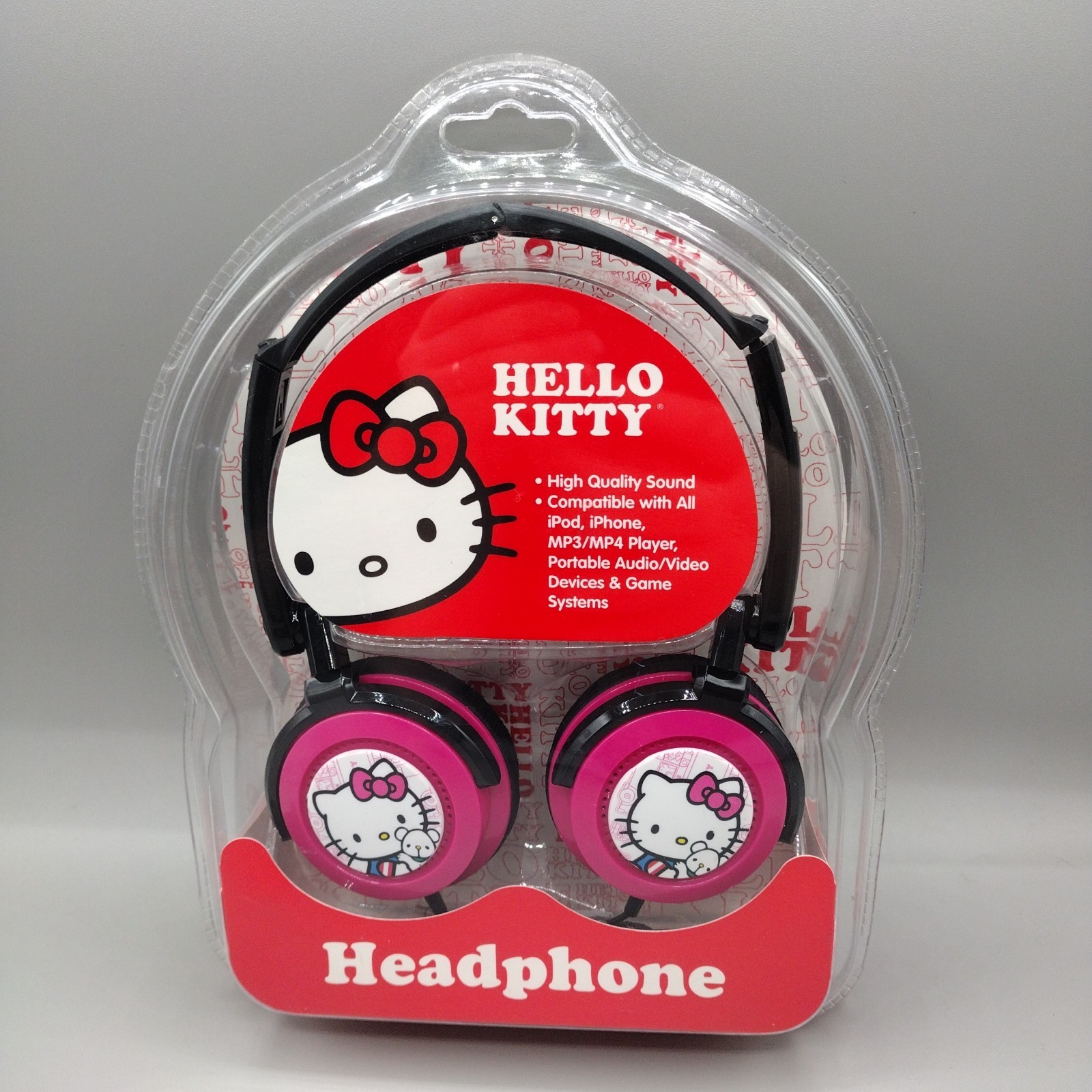 Genuine Hello Kitty Style Headphones Headset Sanrio Sakar 2017 11609-HK 0790212