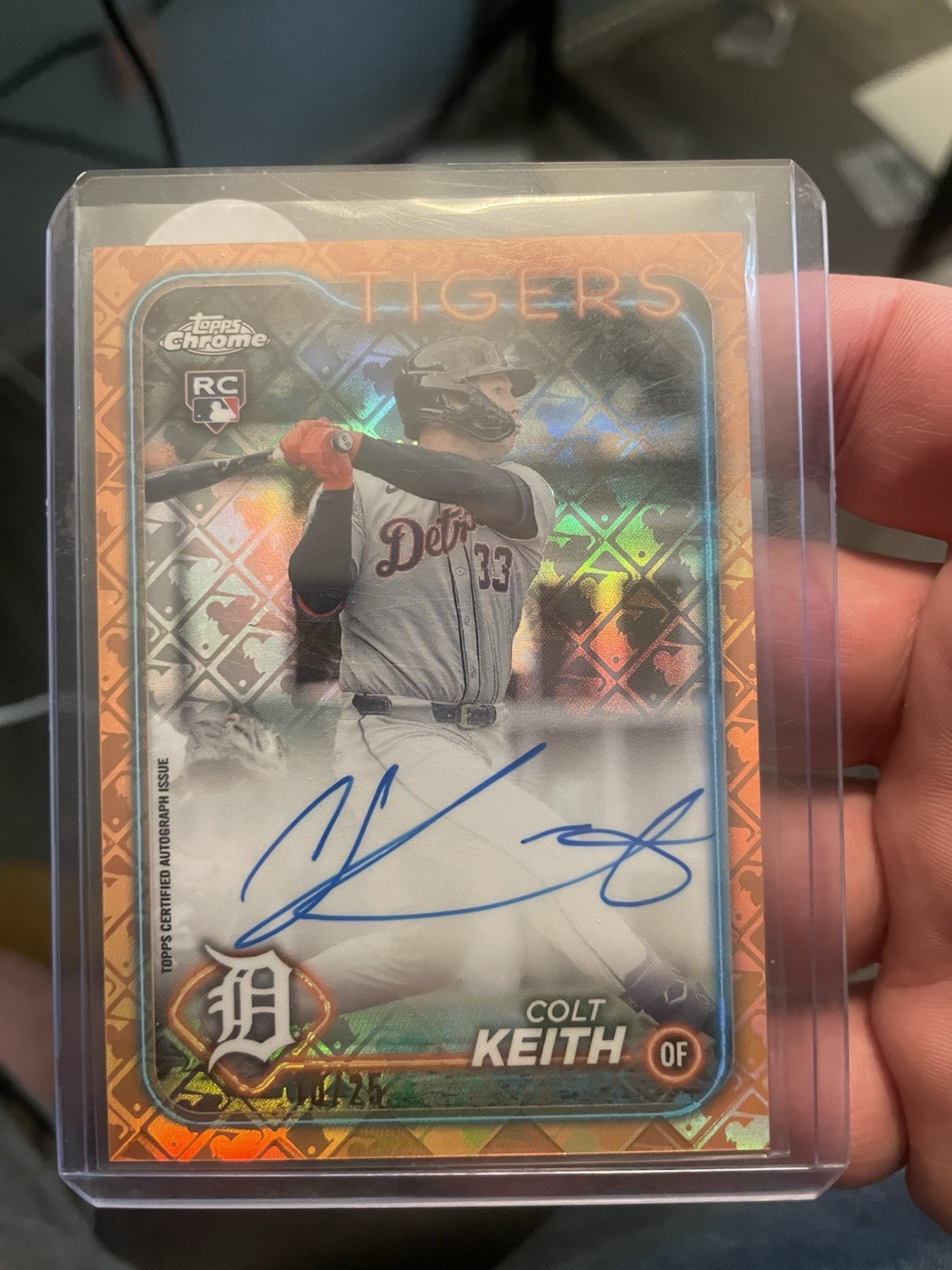 2024 Topps Chrome Logofractor Edition Autographs Colt Keith Orange /25