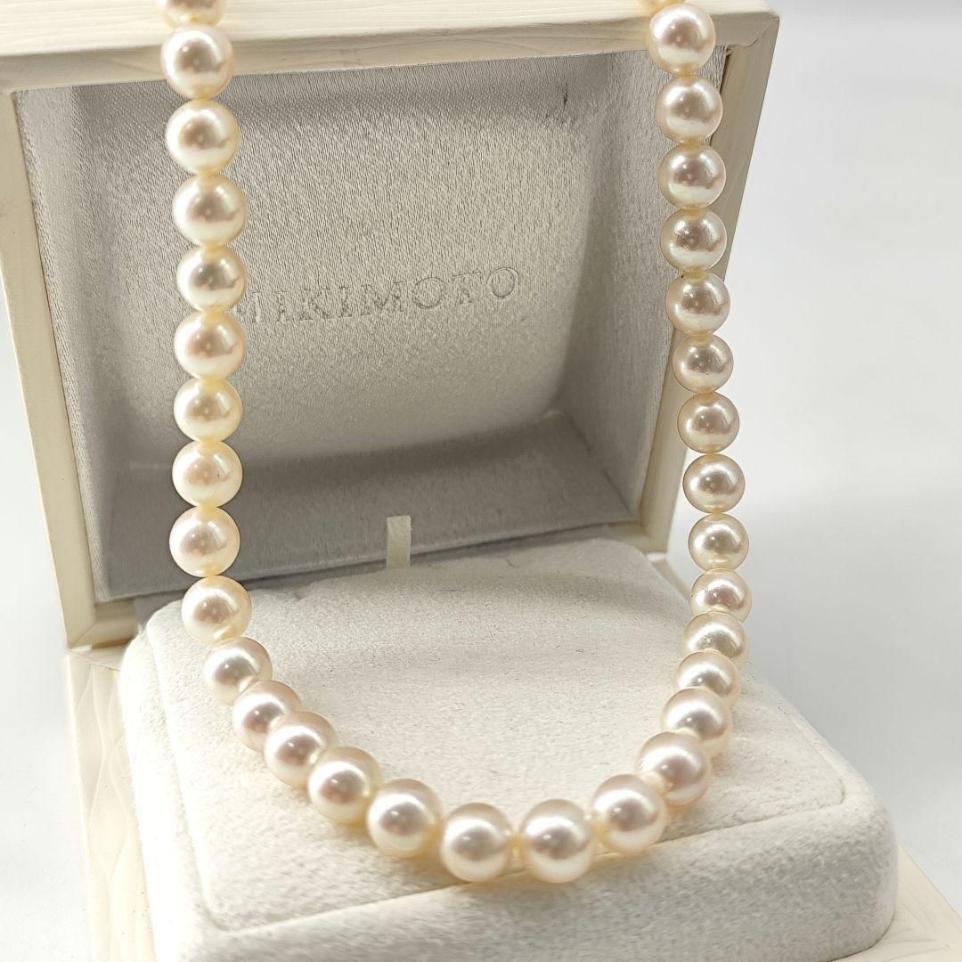 Mikimoto Akoya Pearl Necklace 7mm Silver Chain 40cm From Japan Mikimoto Akoya Pearl Necklace 7mm Silver Chain 40cm From Japan