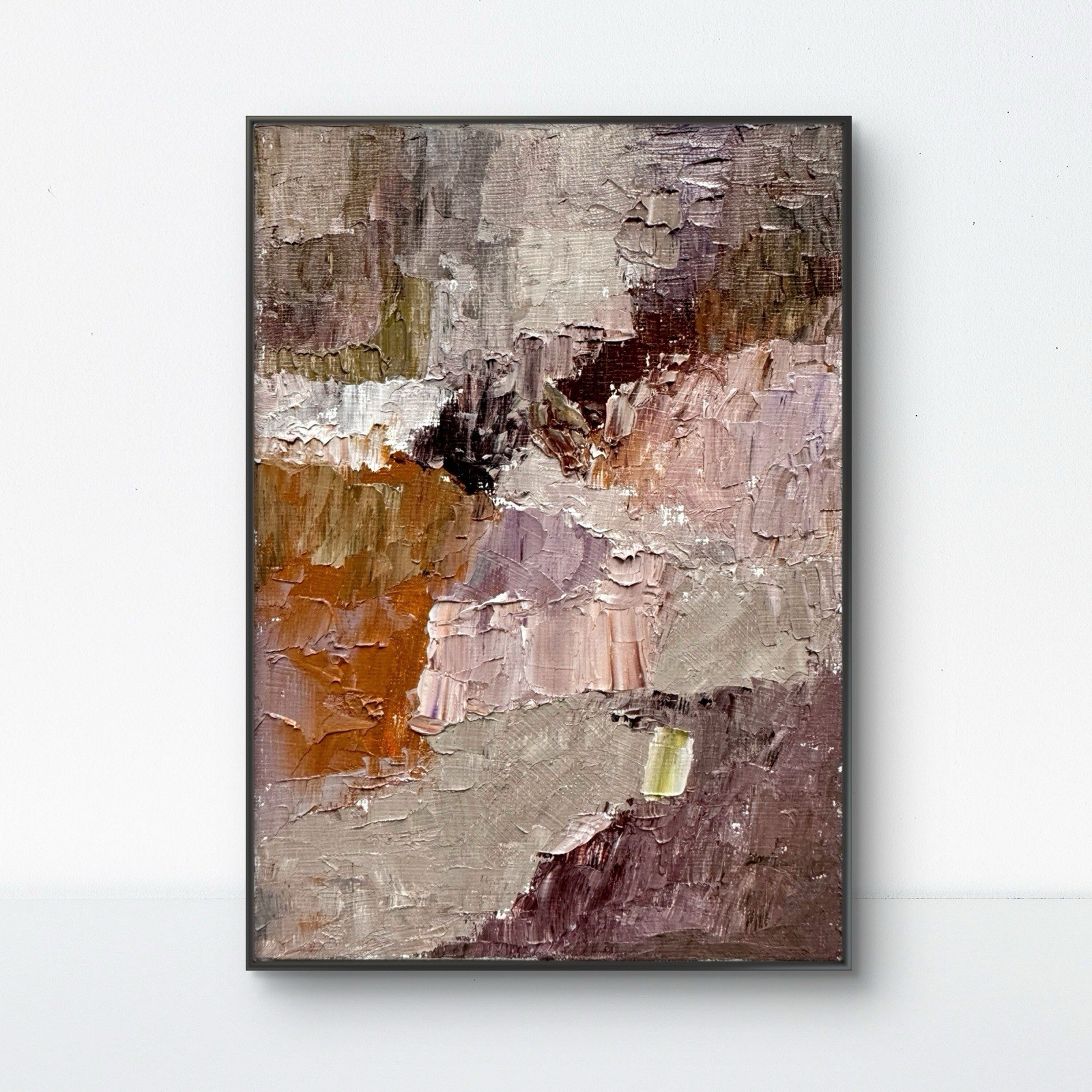 Fracture 5x7 Abstract Original Oil Painting Home Decor